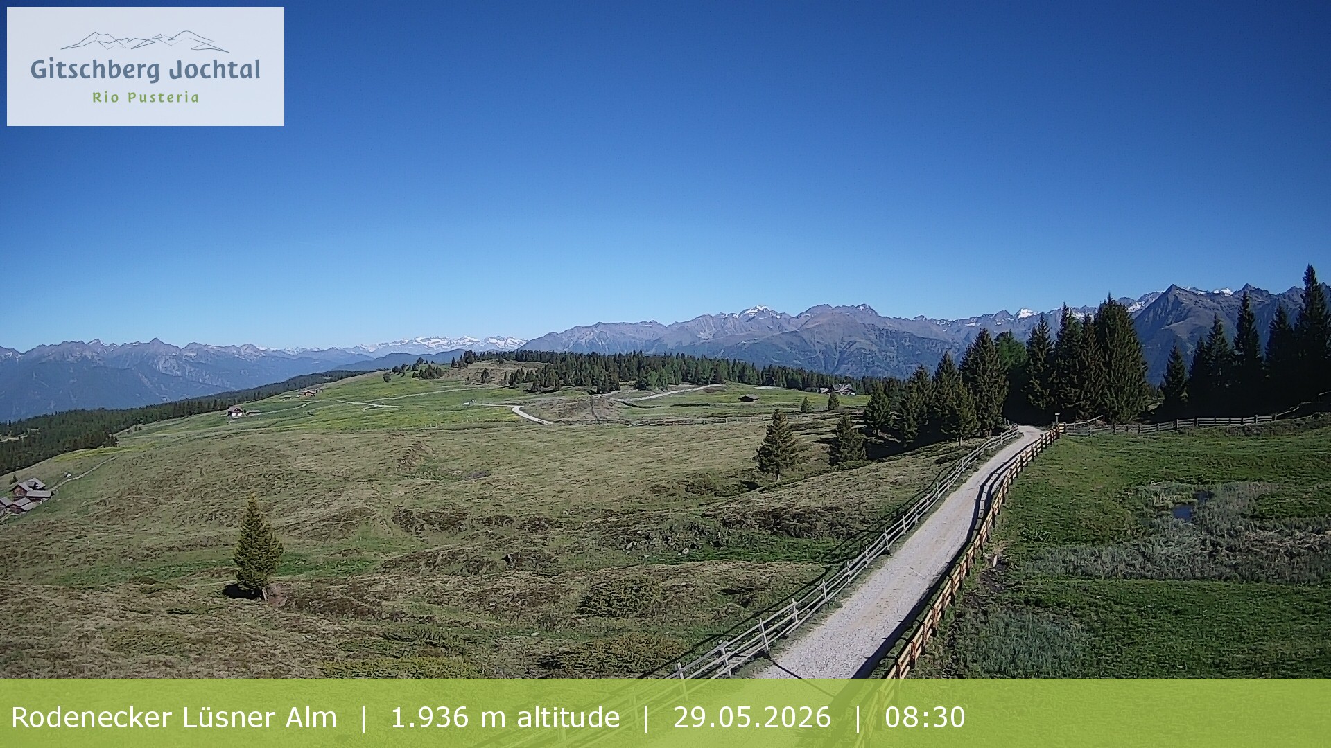 Archived image Webcam View around Rodenecker Lüsner Alm