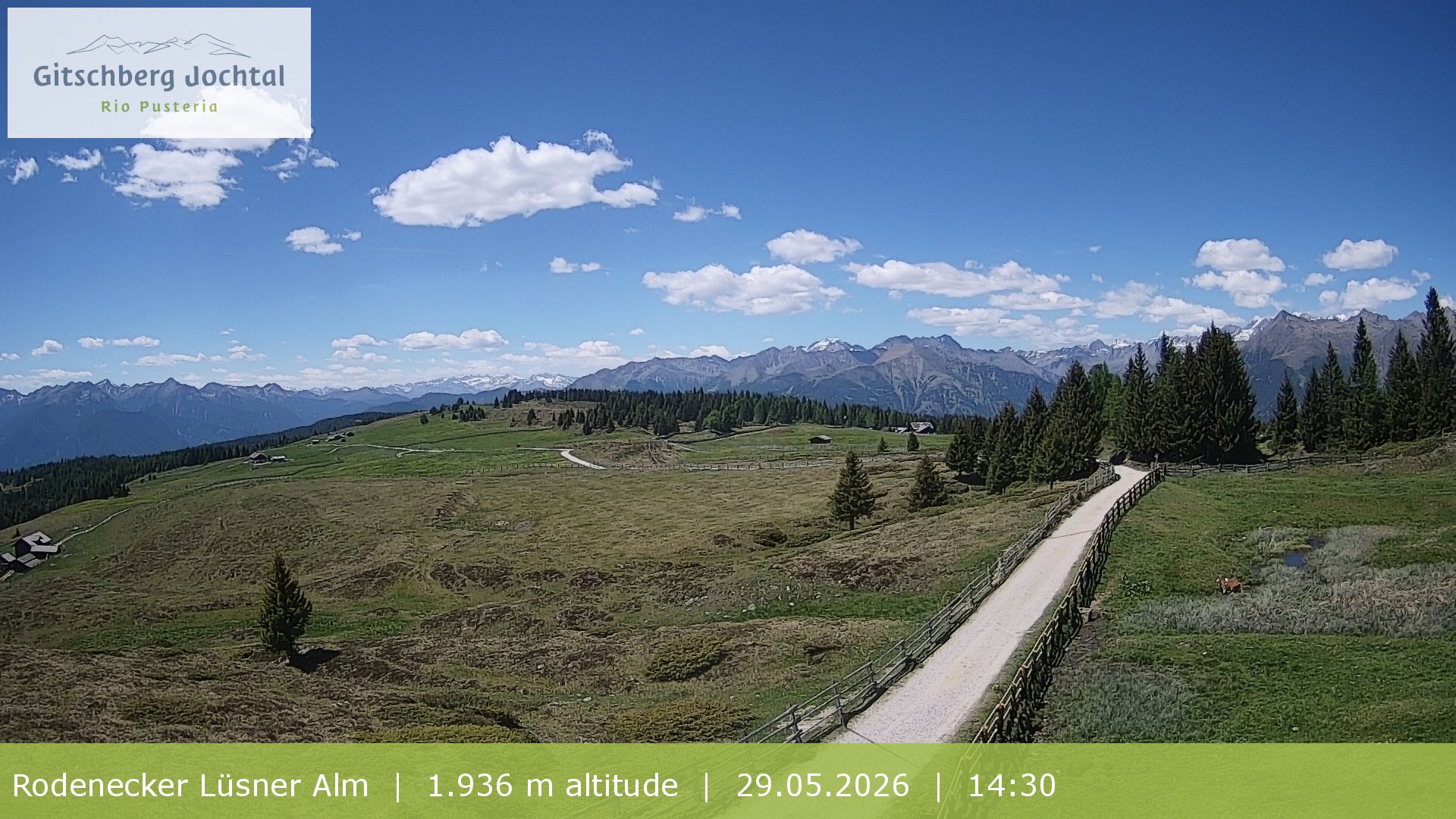 Archived image Webcam View around Rodenecker Lüsner Alm