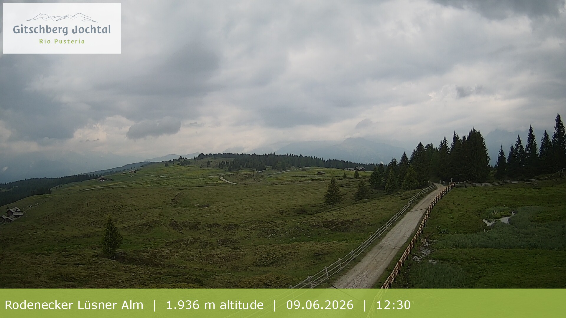 Archived image Webcam View around Rodenecker Lüsner Alm