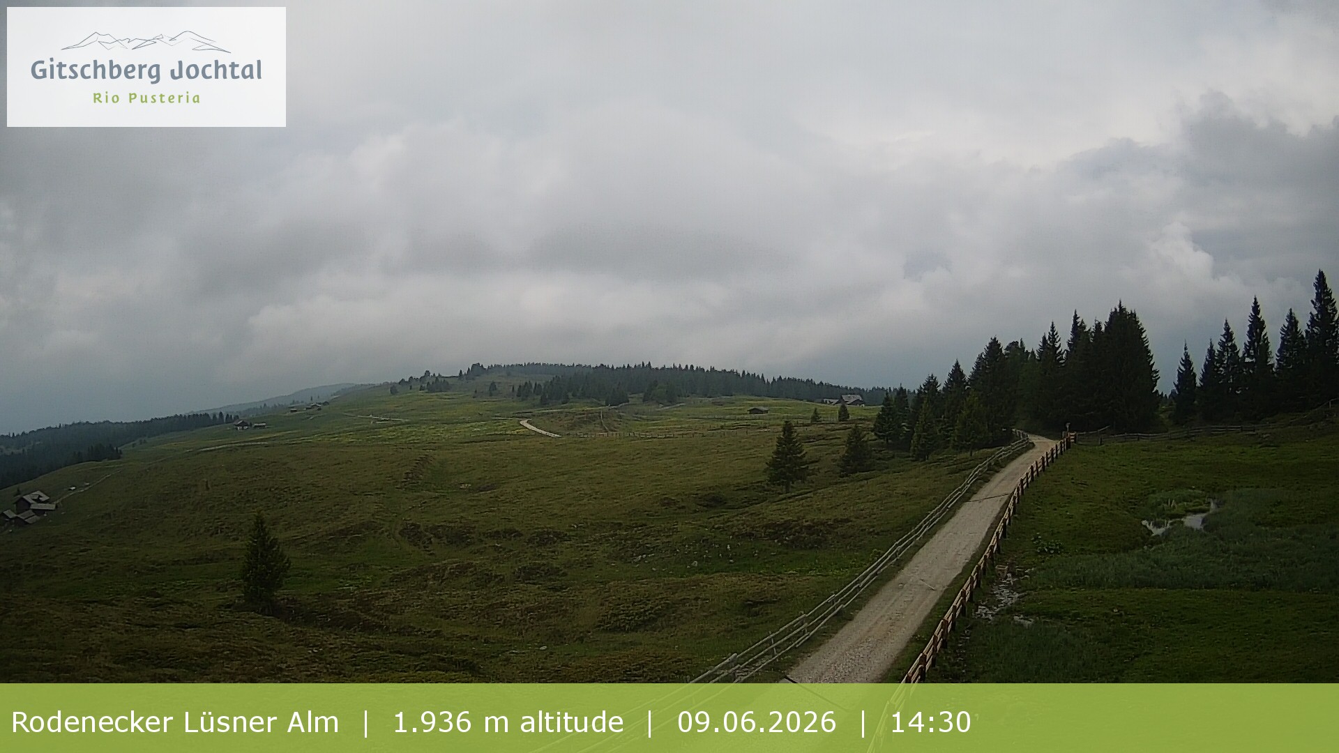 Archived image Webcam View around Rodenecker Lüsner Alm