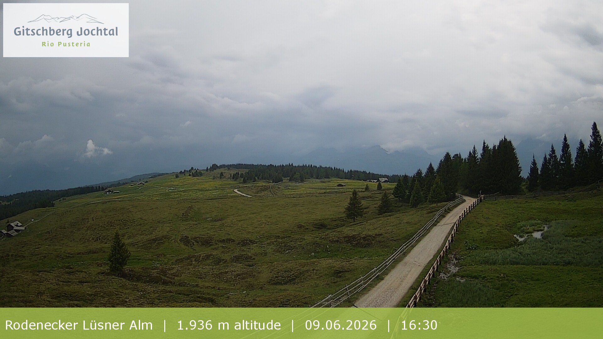 Archived image Webcam View around Rodenecker Lüsner Alm