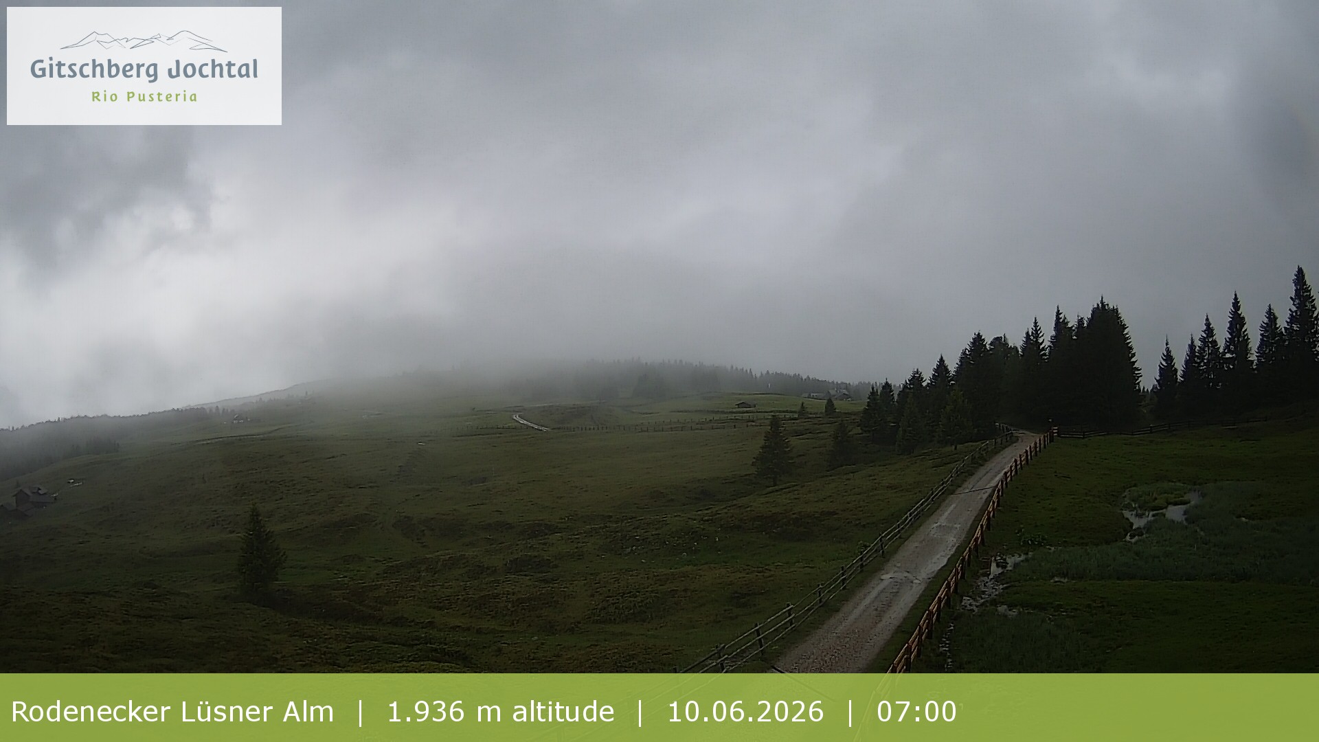 Archived image Webcam View around Rodenecker Lüsner Alm