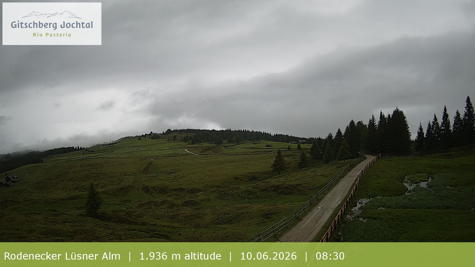 Archived image Webcam View around Rodenecker Lüsner Alm