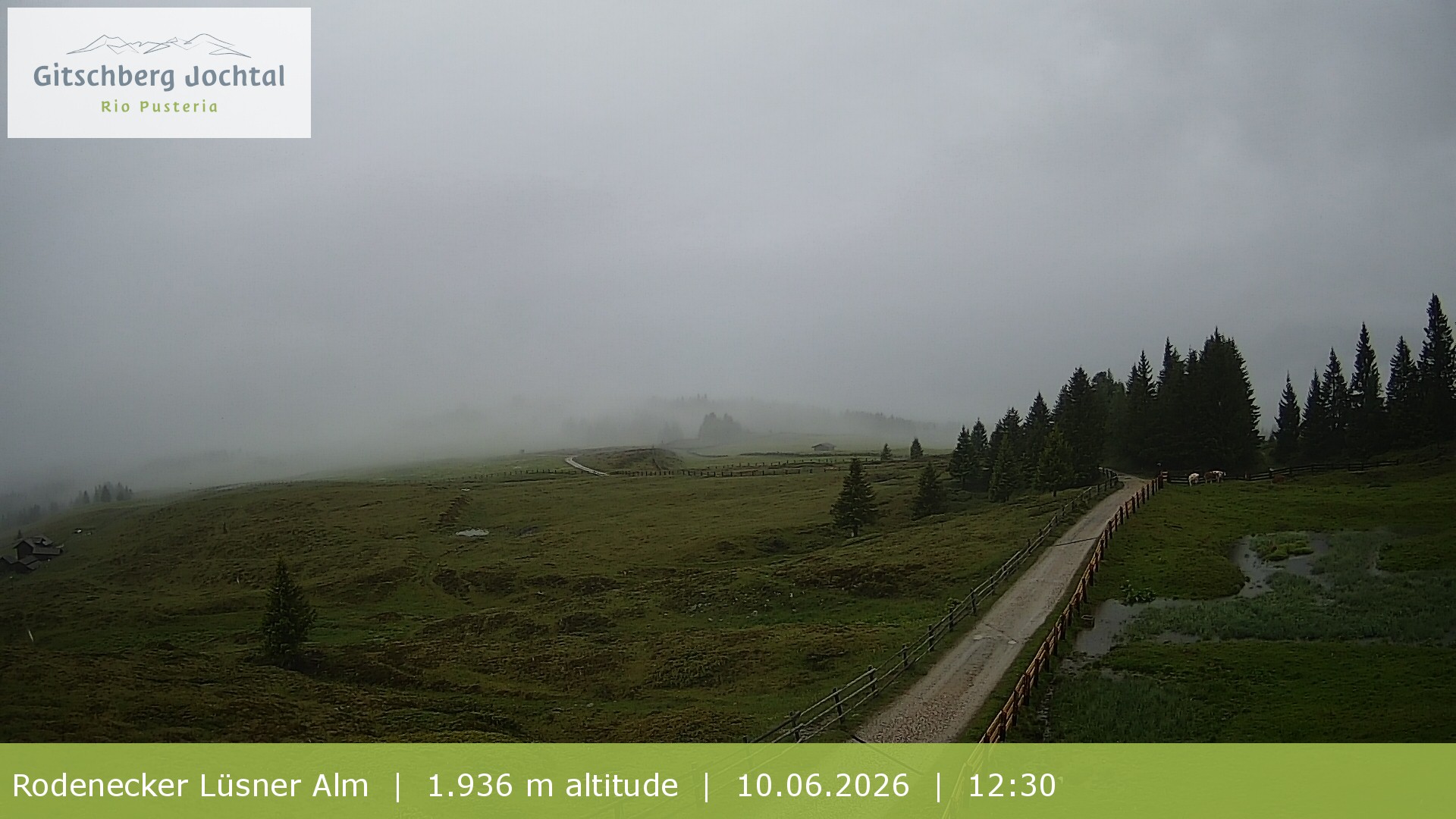 Archived image Webcam View around Rodenecker Lüsner Alm