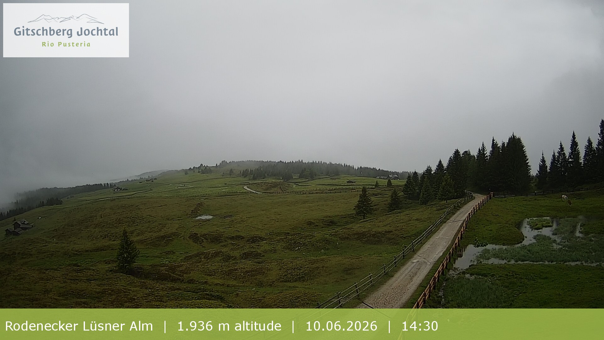 Archived image Webcam View around Rodenecker Lüsner Alm