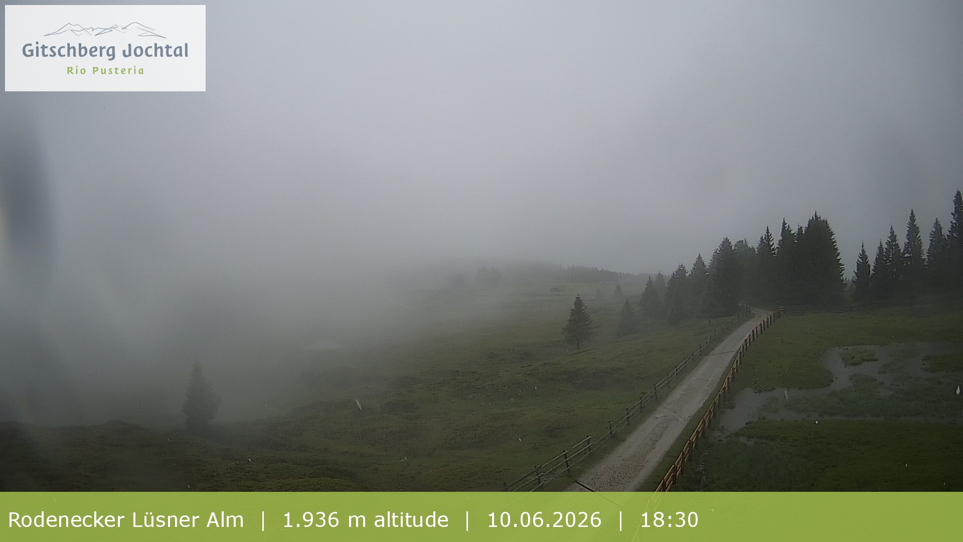 Archived image Webcam View around Rodenecker Lüsner Alm