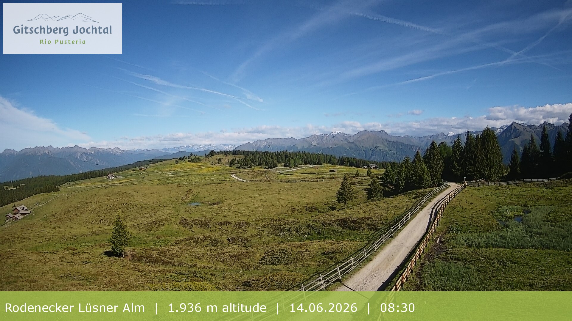 Archived image Webcam View around Rodenecker Lüsner Alm