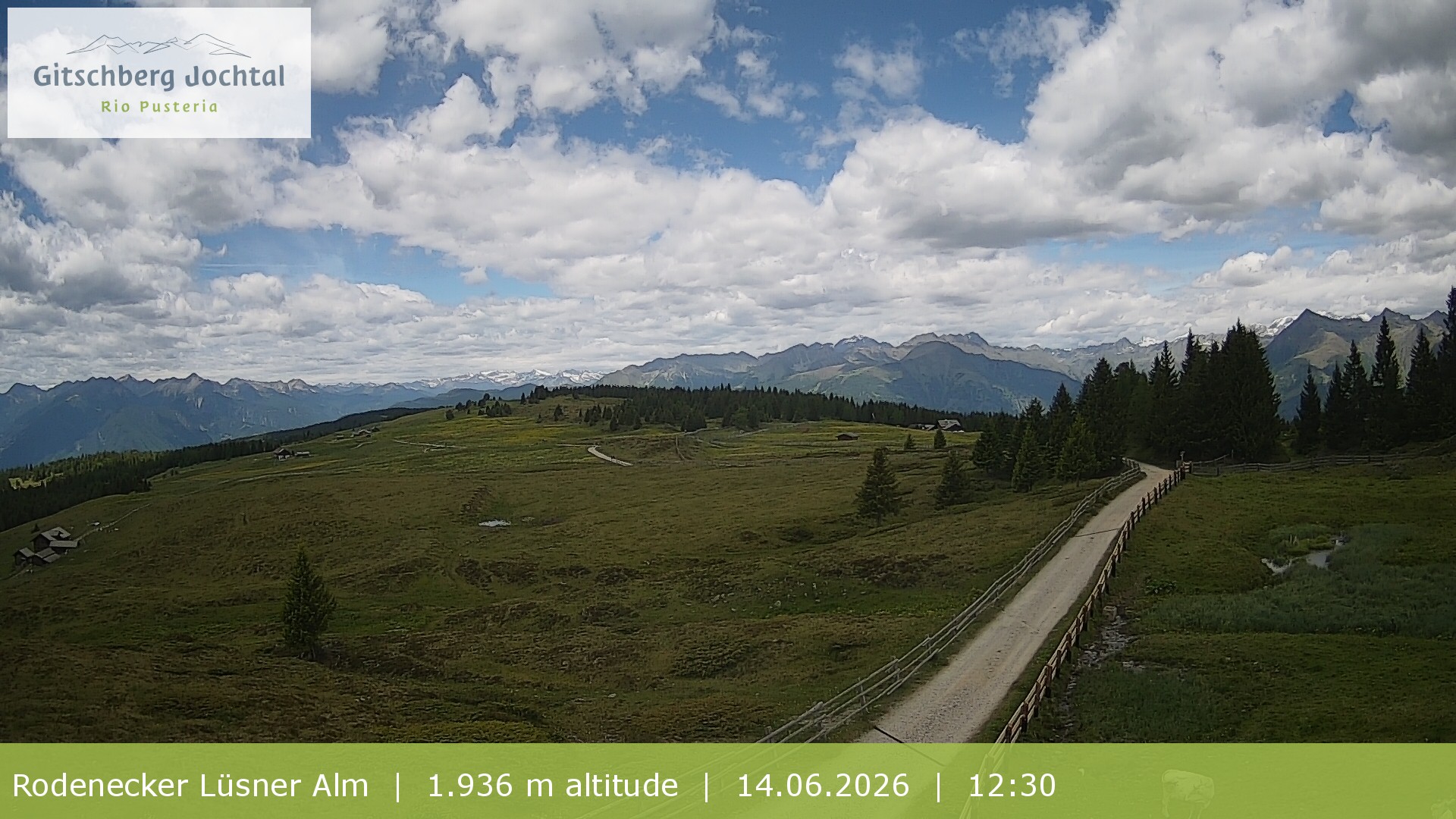Archived image Webcam View around Rodenecker Lüsner Alm