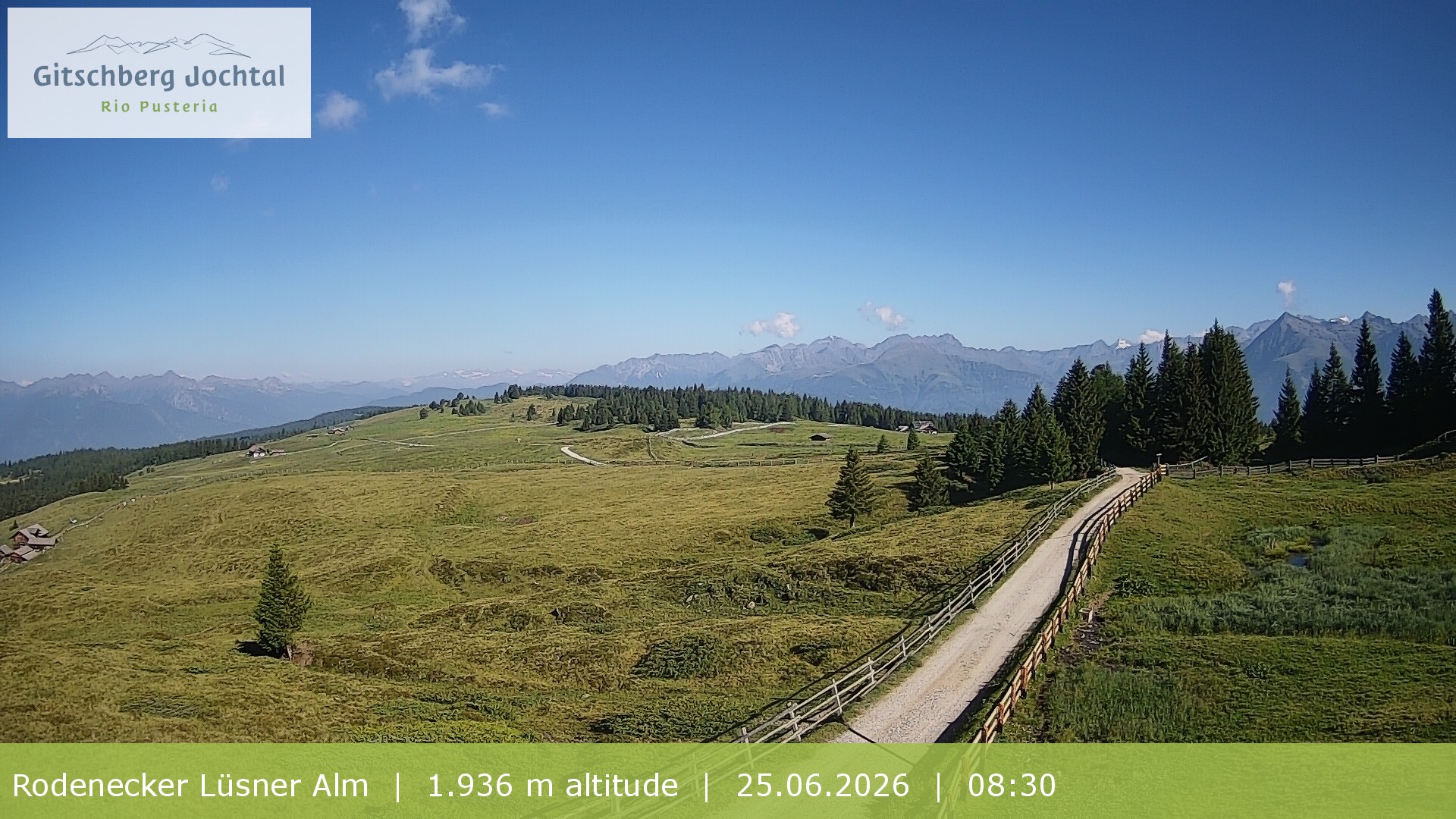 Archived image Webcam View around Rodenecker Lüsner Alm