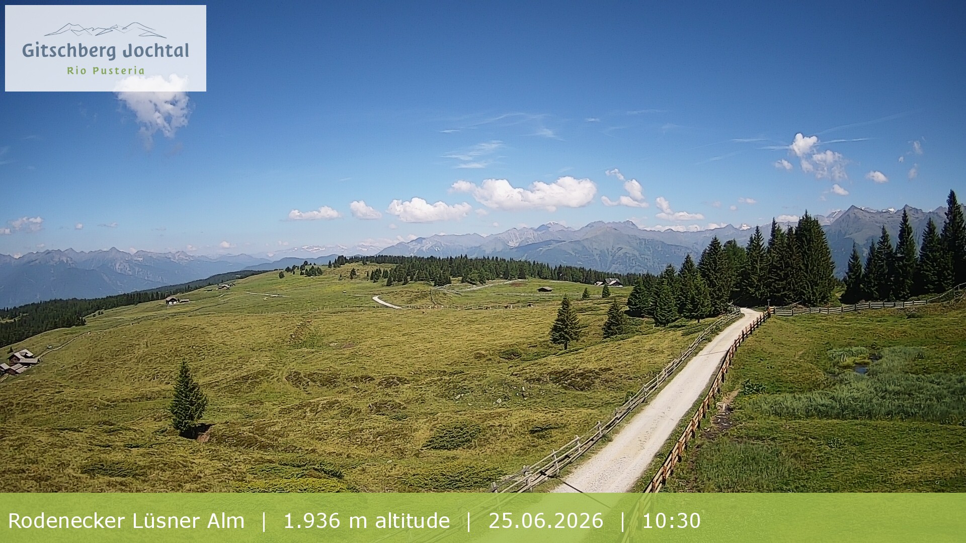 Archived image Webcam View around Rodenecker Lüsner Alm