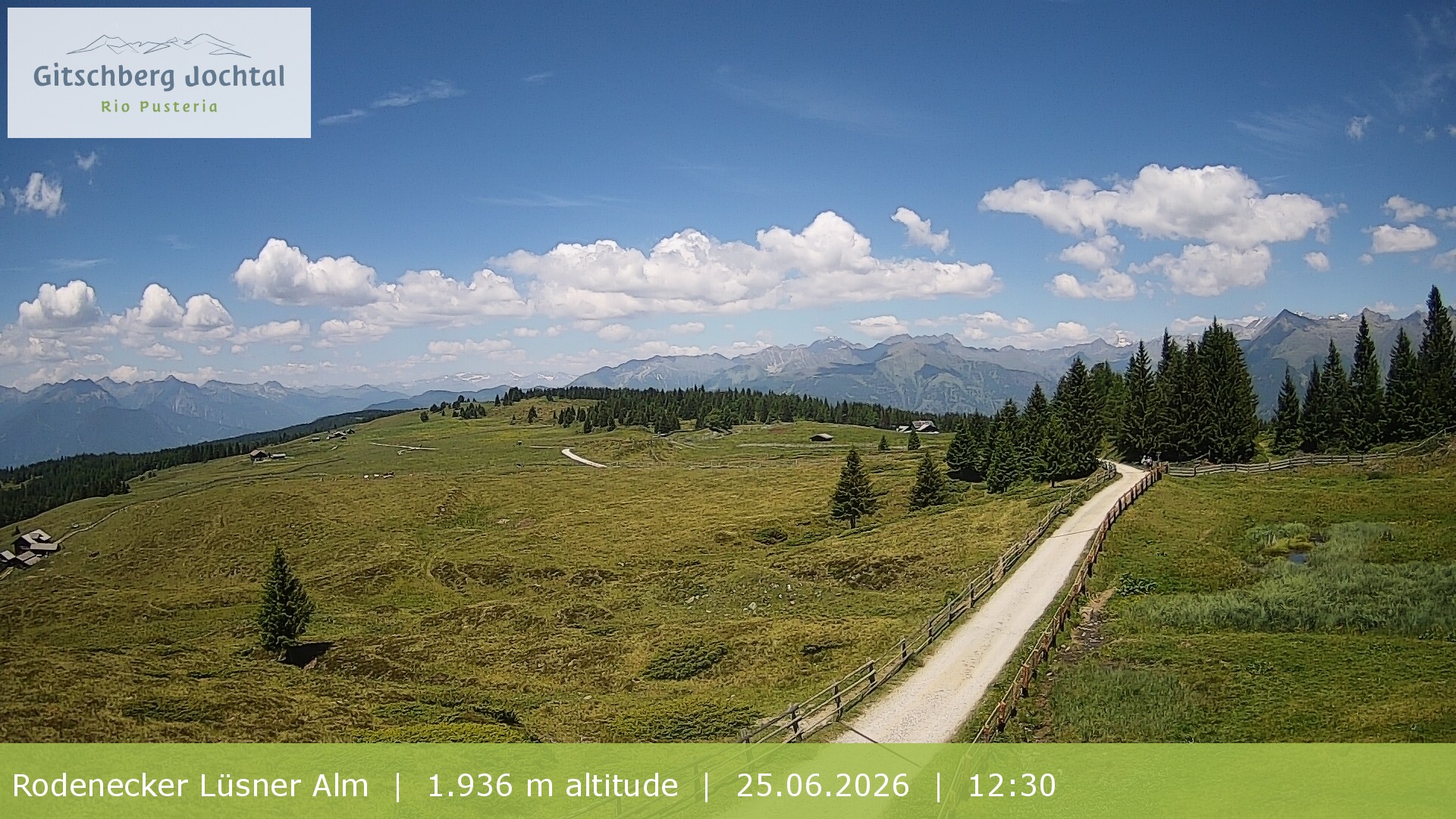 Archived image Webcam View around Rodenecker Lüsner Alm
