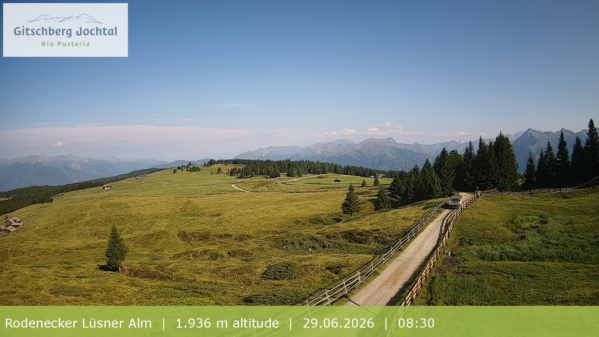 Archived image Webcam View around Rodenecker Lüsner Alm