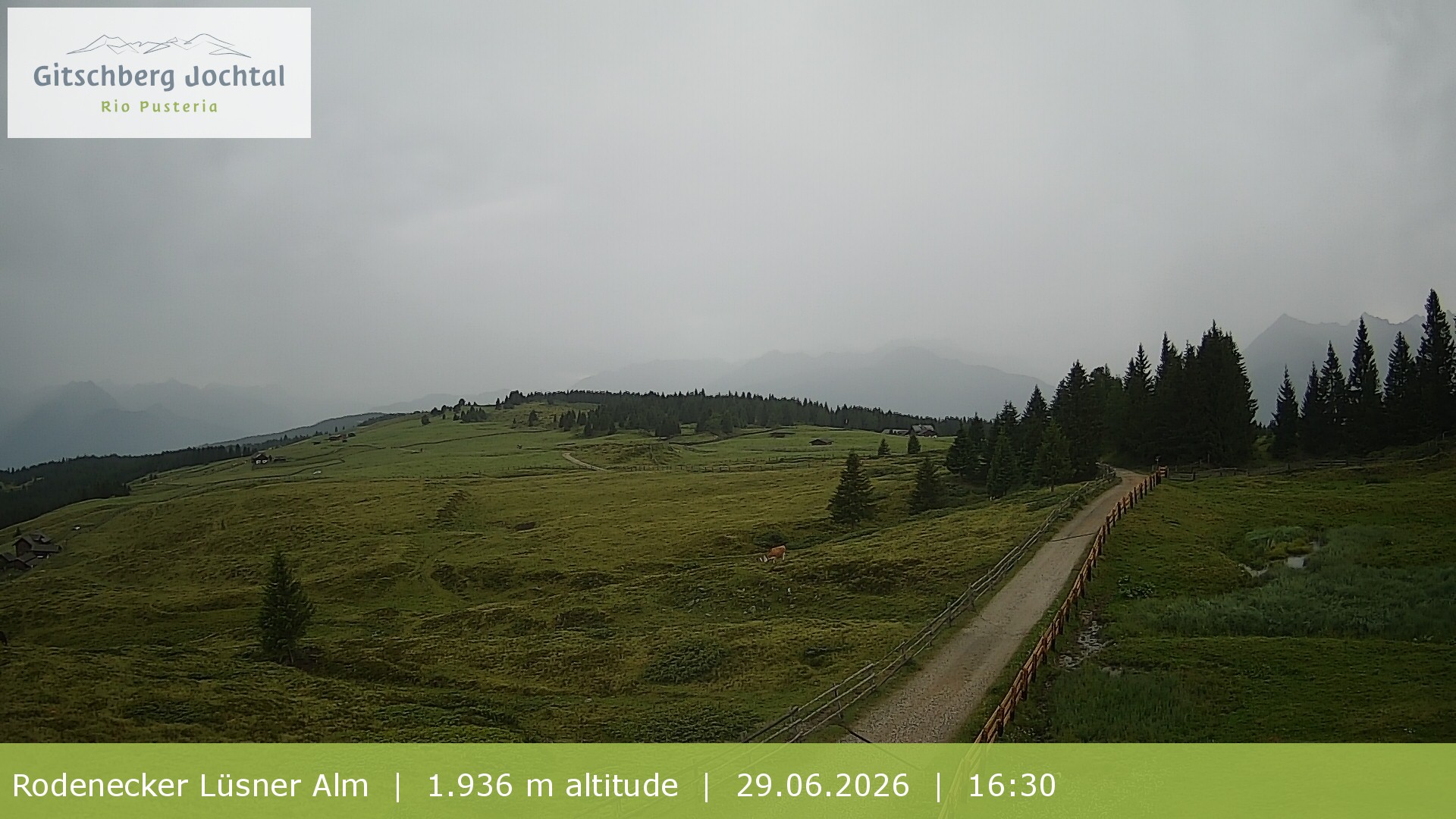 Archived image Webcam View around Rodenecker Lüsner Alm