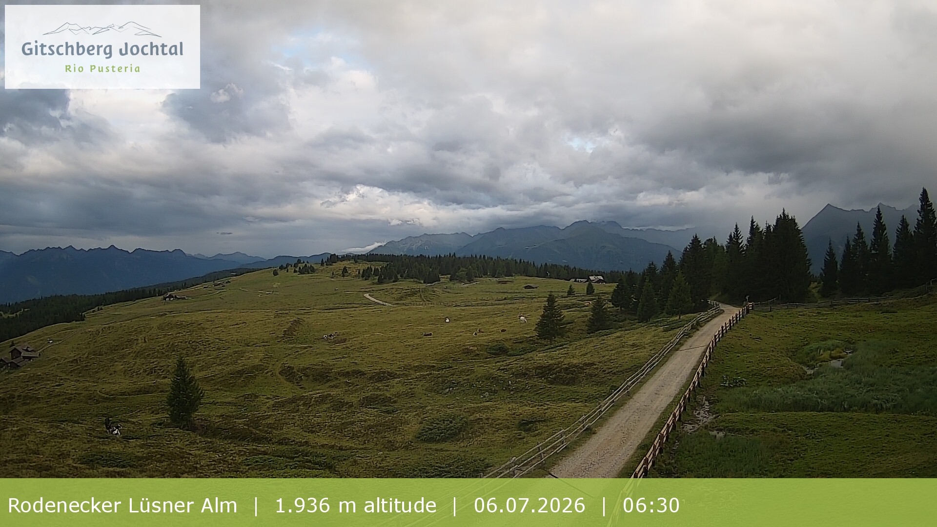 Archived image Webcam View around Rodenecker Lüsner Alm