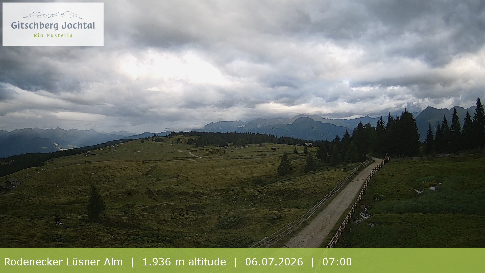 Archived image Webcam View around Rodenecker Lüsner Alm
