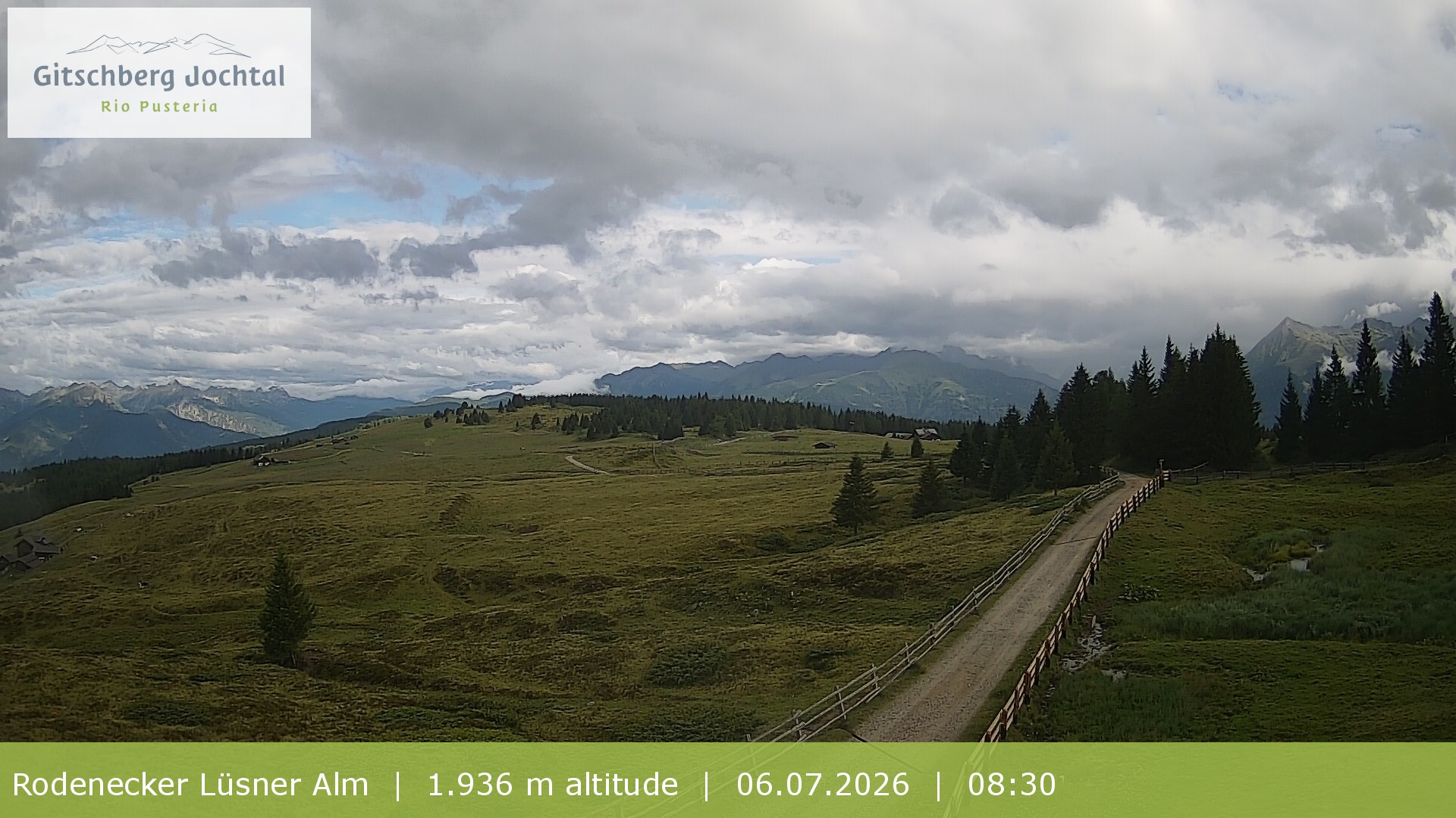 Archived image Webcam View around Rodenecker Lüsner Alm