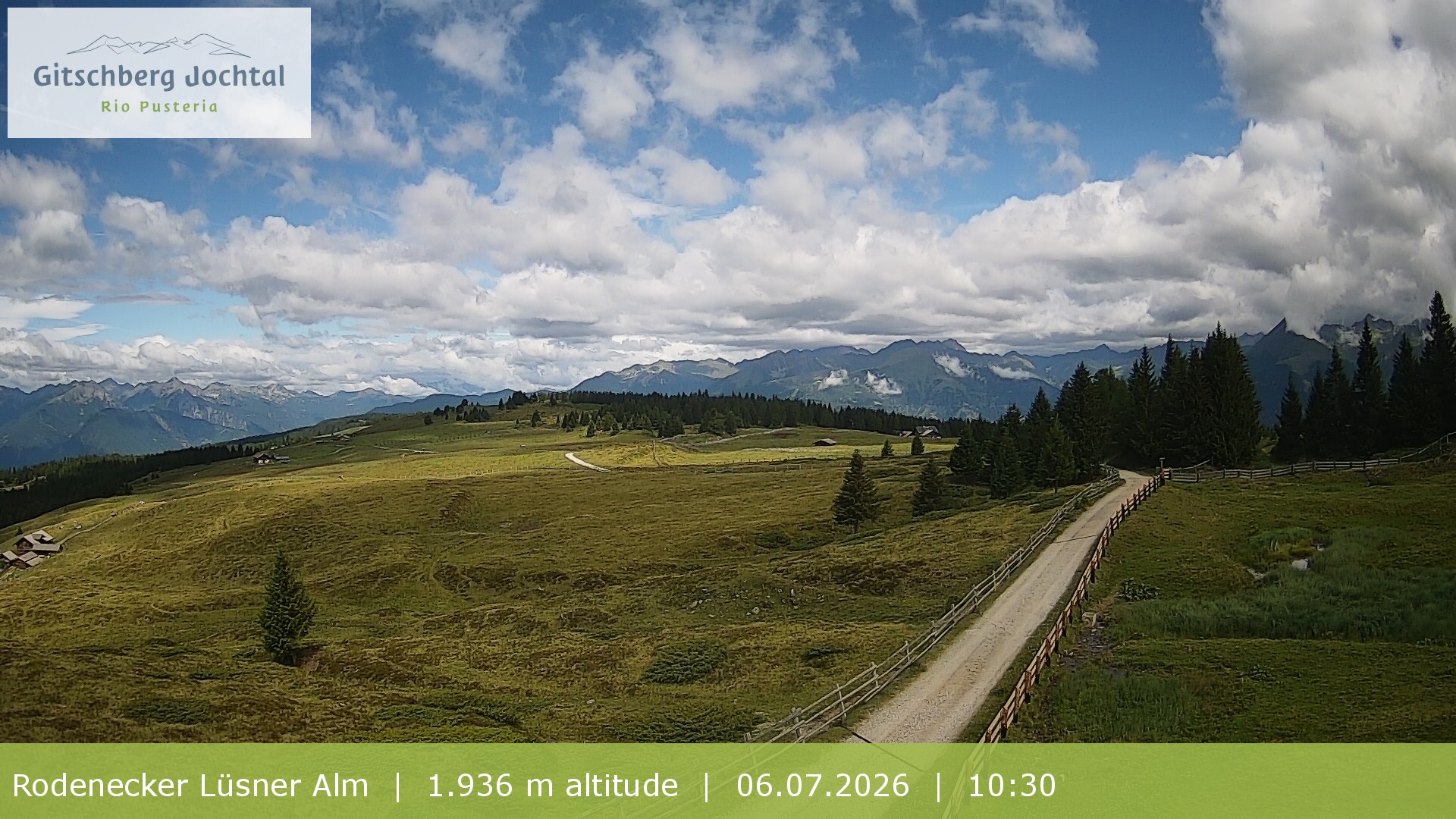 Archived image Webcam View around Rodenecker Lüsner Alm