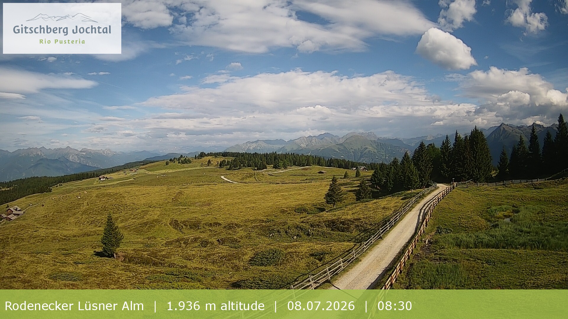 Archiv Foto Webcam Panoramablick Rodenecker Lüsner Alm