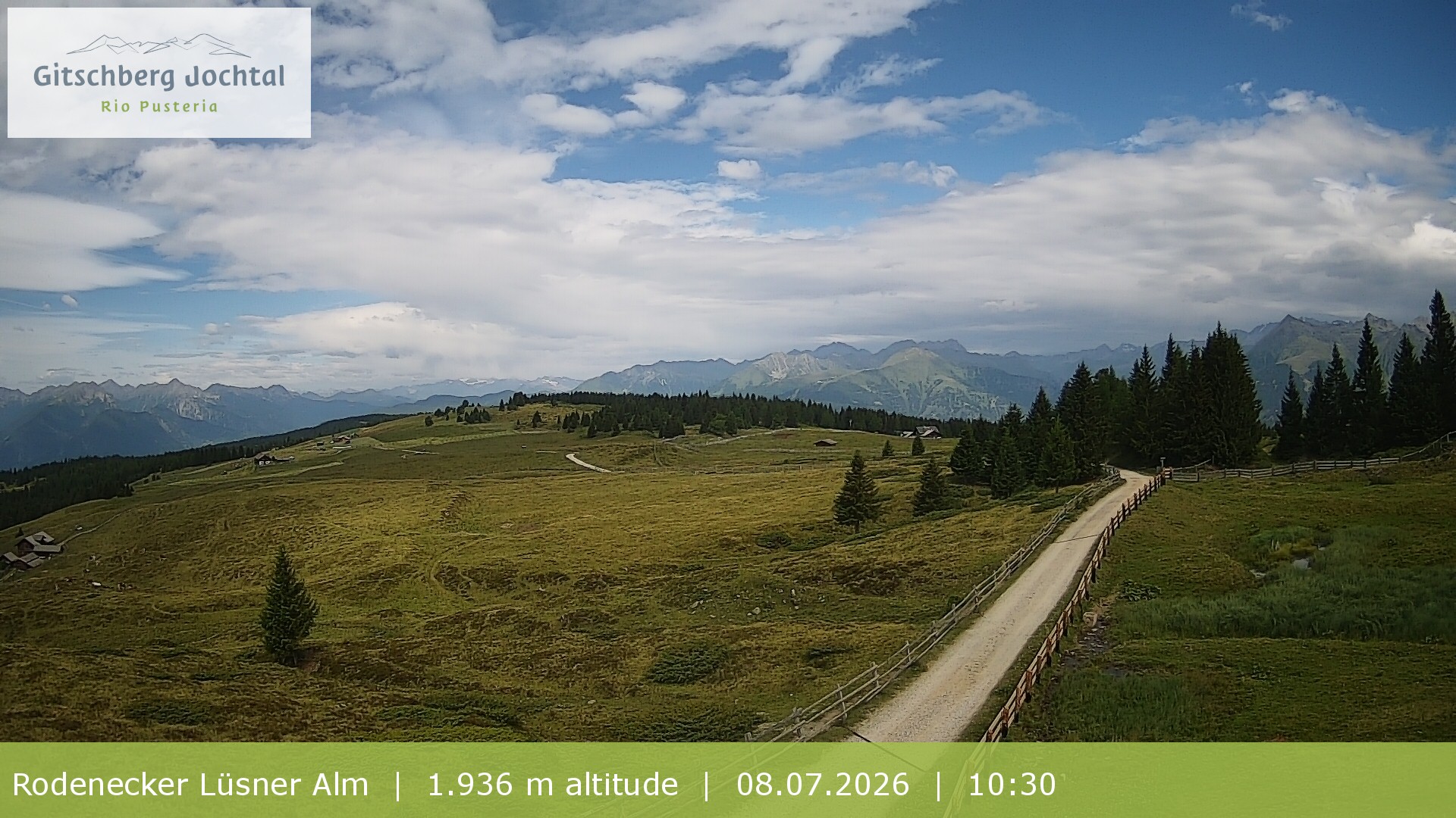 Archiv Foto Webcam Panoramablick Rodenecker Lüsner Alm