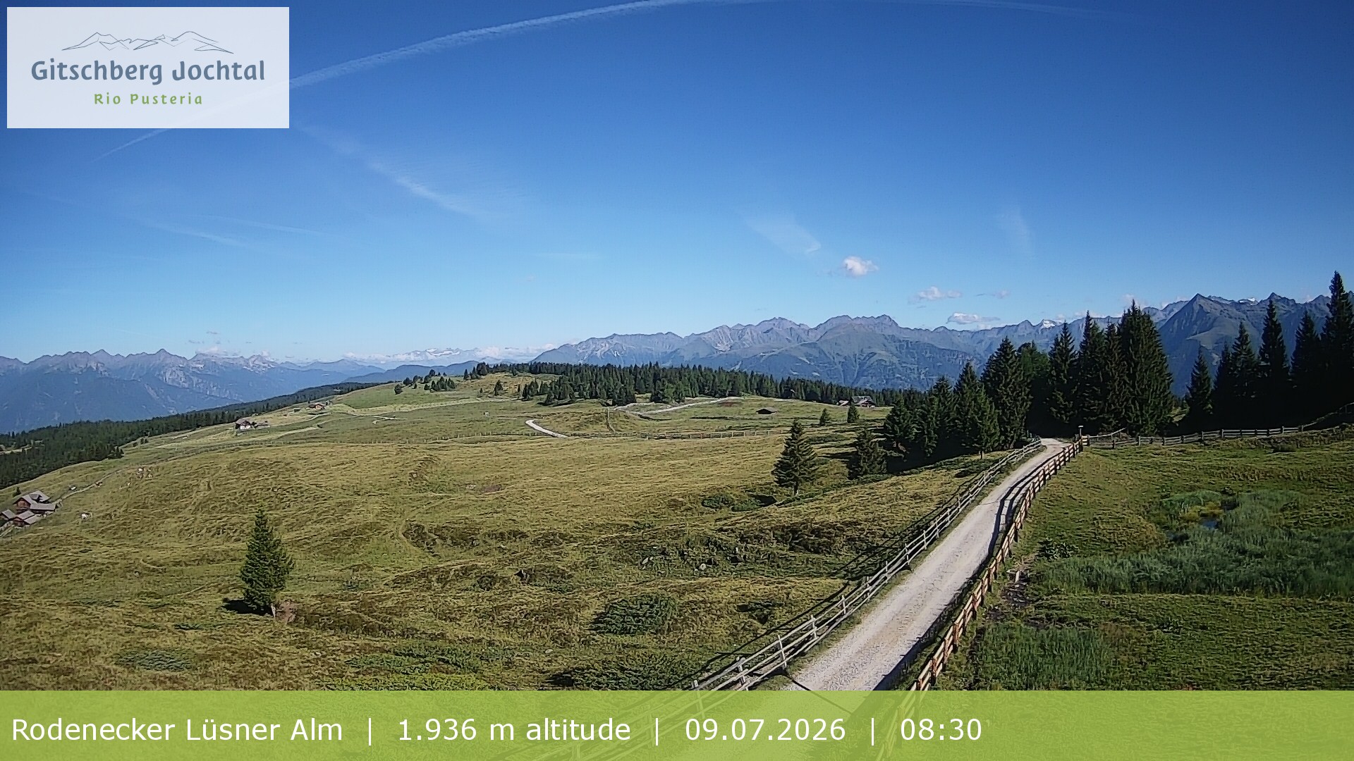 Archiv Foto Webcam Panoramablick Rodenecker Lüsner Alm
