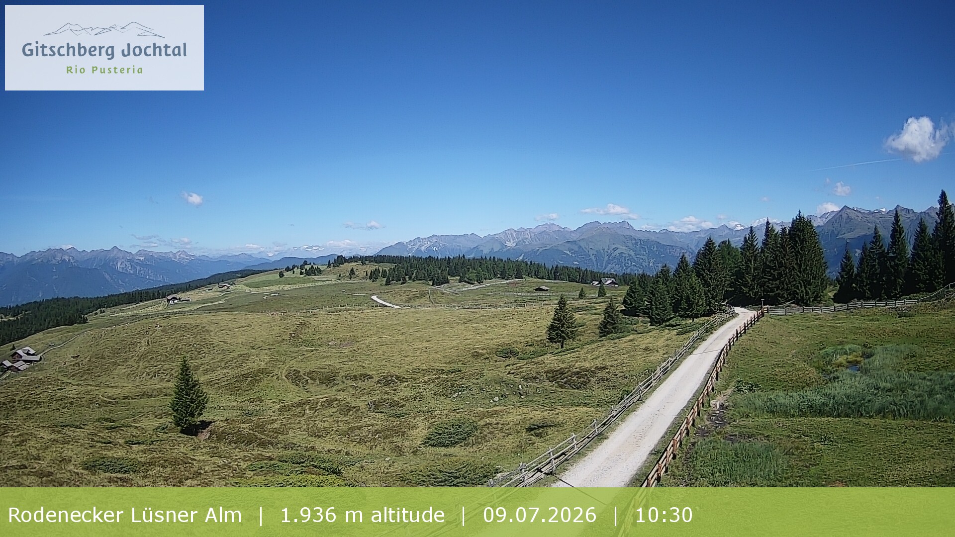 Archiv Foto Webcam Panoramablick Rodenecker Lüsner Alm