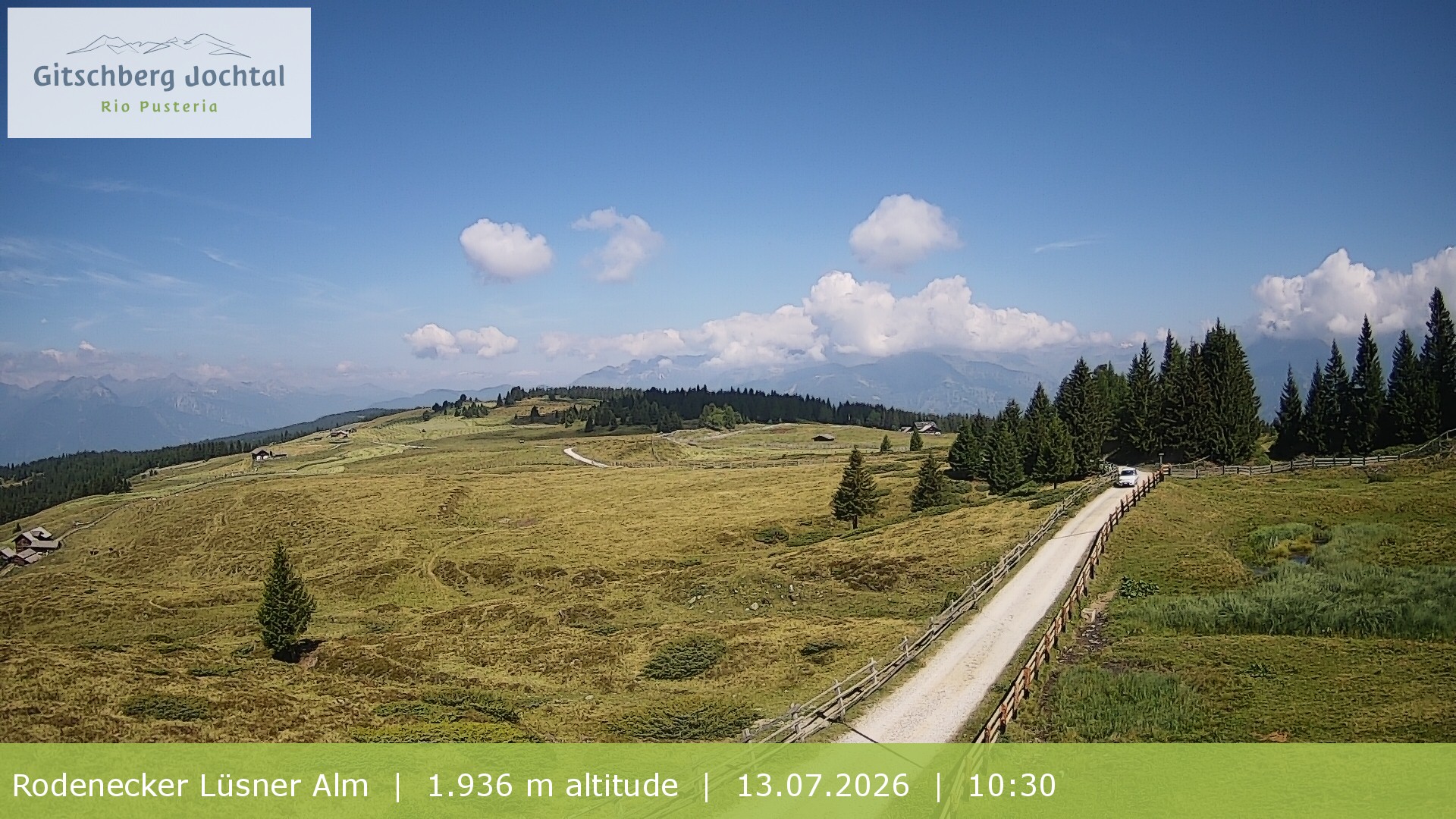 Archived image Webcam View around Rodenecker Lüsner Alm