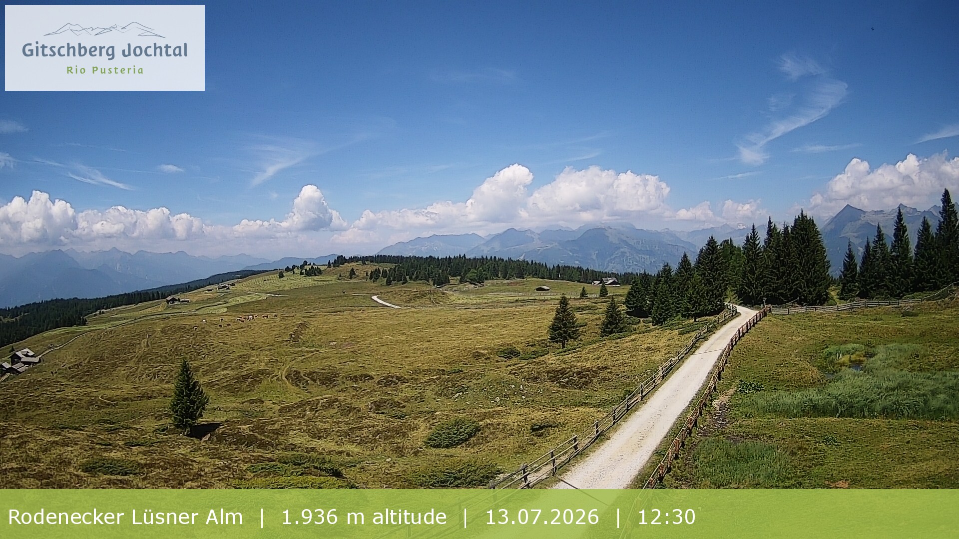 Archived image Webcam View around Rodenecker Lüsner Alm