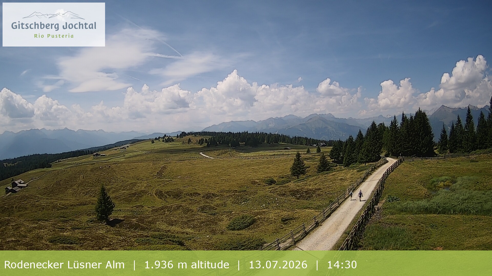 Archiv Foto Webcam Panoramablick Rodenecker Lüsner Alm