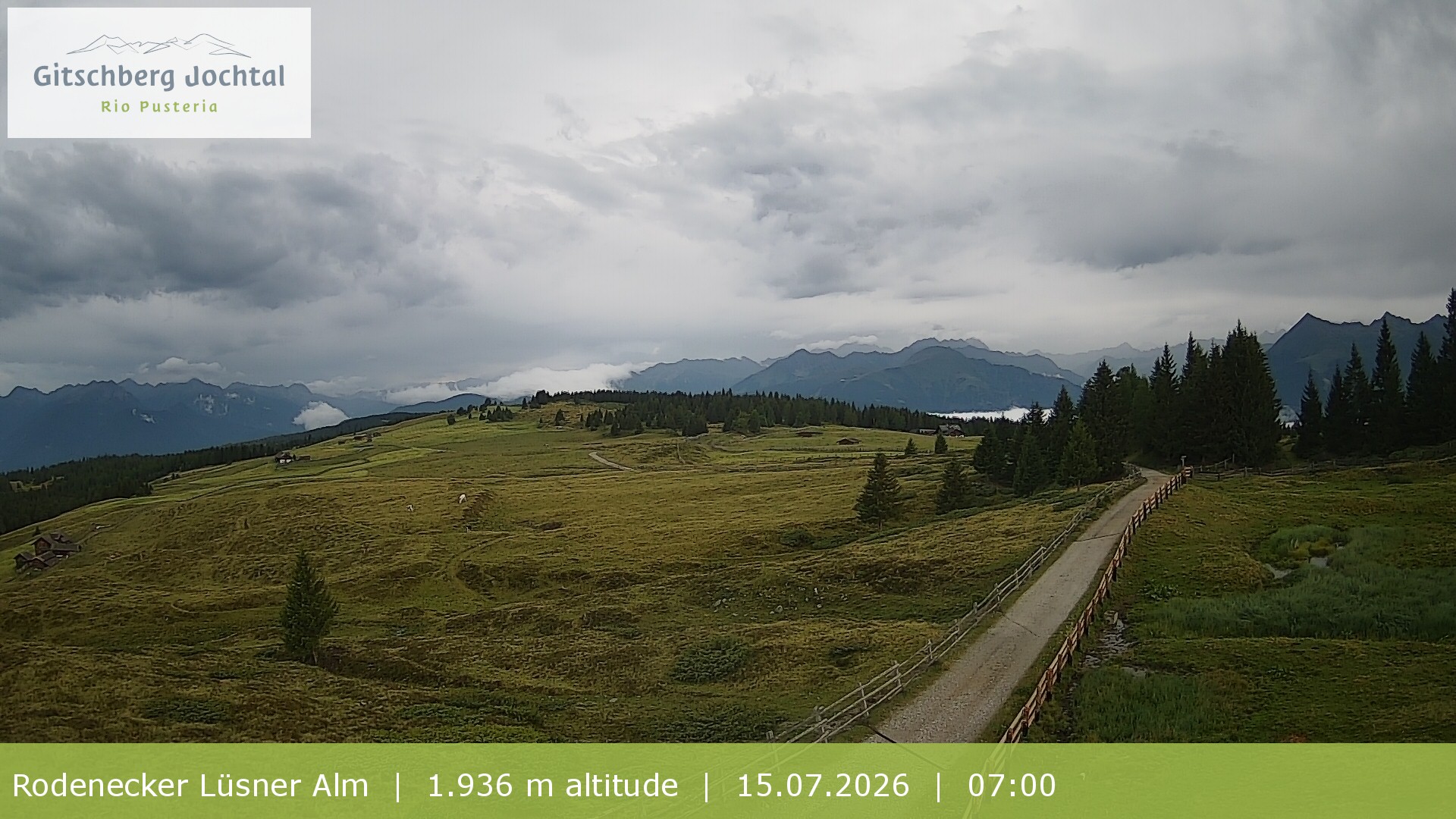 Archiv Foto Webcam Panoramablick Rodenecker Lüsner Alm
