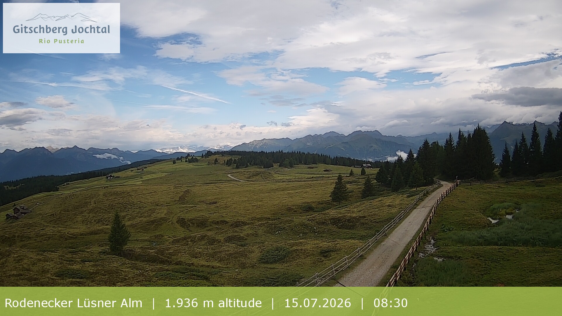 Archiv Foto Webcam Panoramablick Rodenecker Lüsner Alm