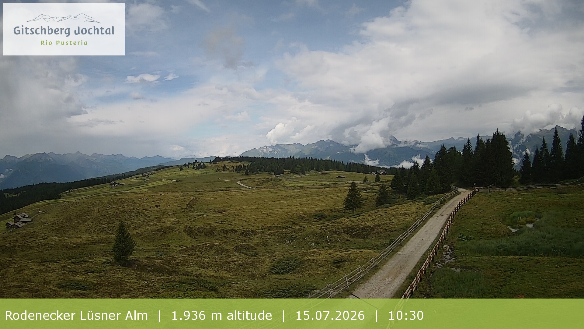 Archiv Foto Webcam Panoramablick Rodenecker Lüsner Alm
