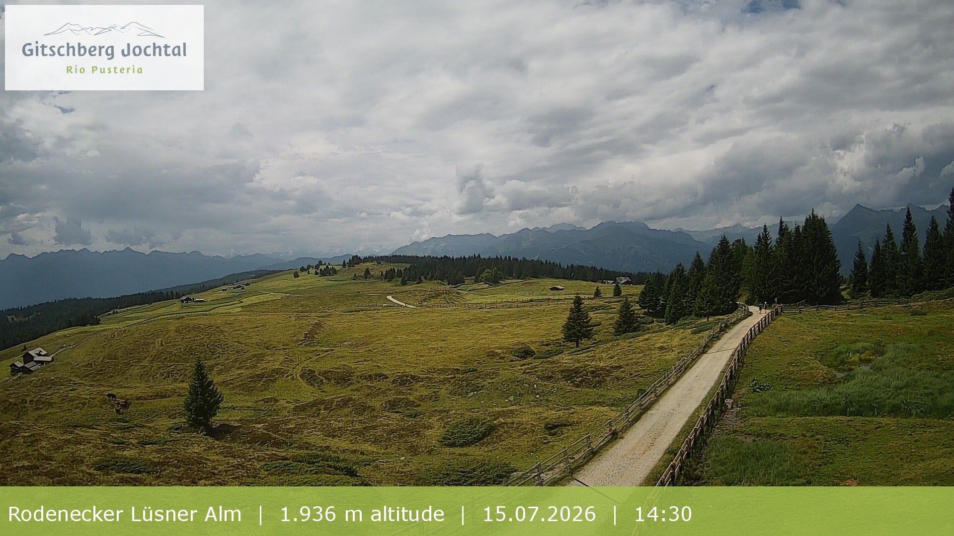Archiv Foto Webcam Panoramablick Rodenecker Lüsner Alm
