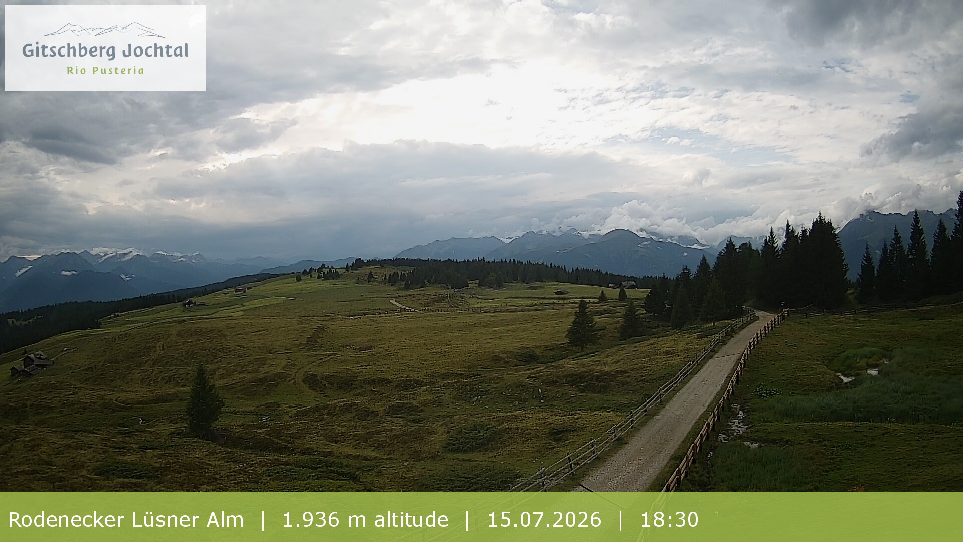Archiv Foto Webcam Panoramablick Rodenecker Lüsner Alm