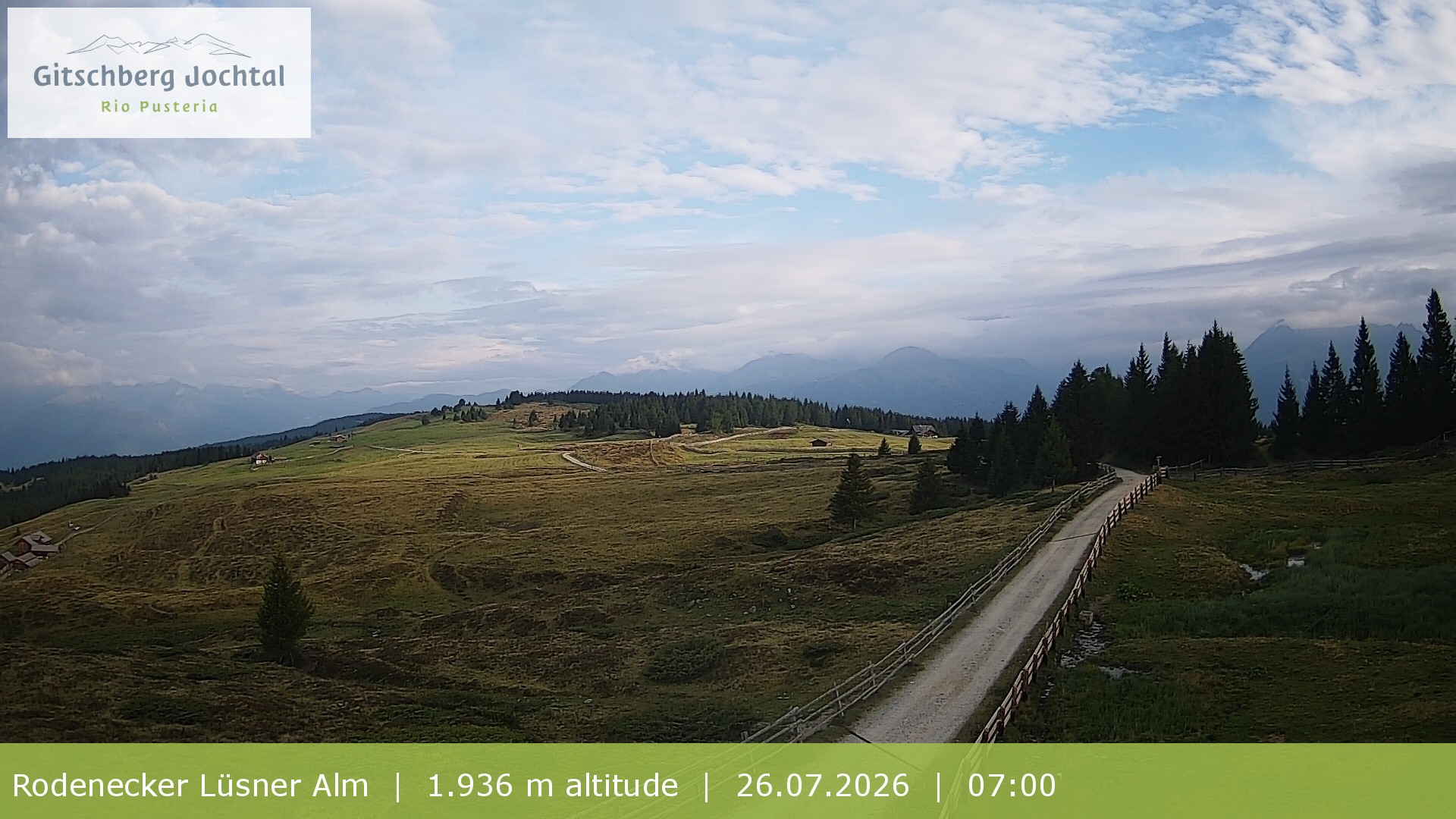 Archived image Webcam View around Rodenecker Lüsner Alm
