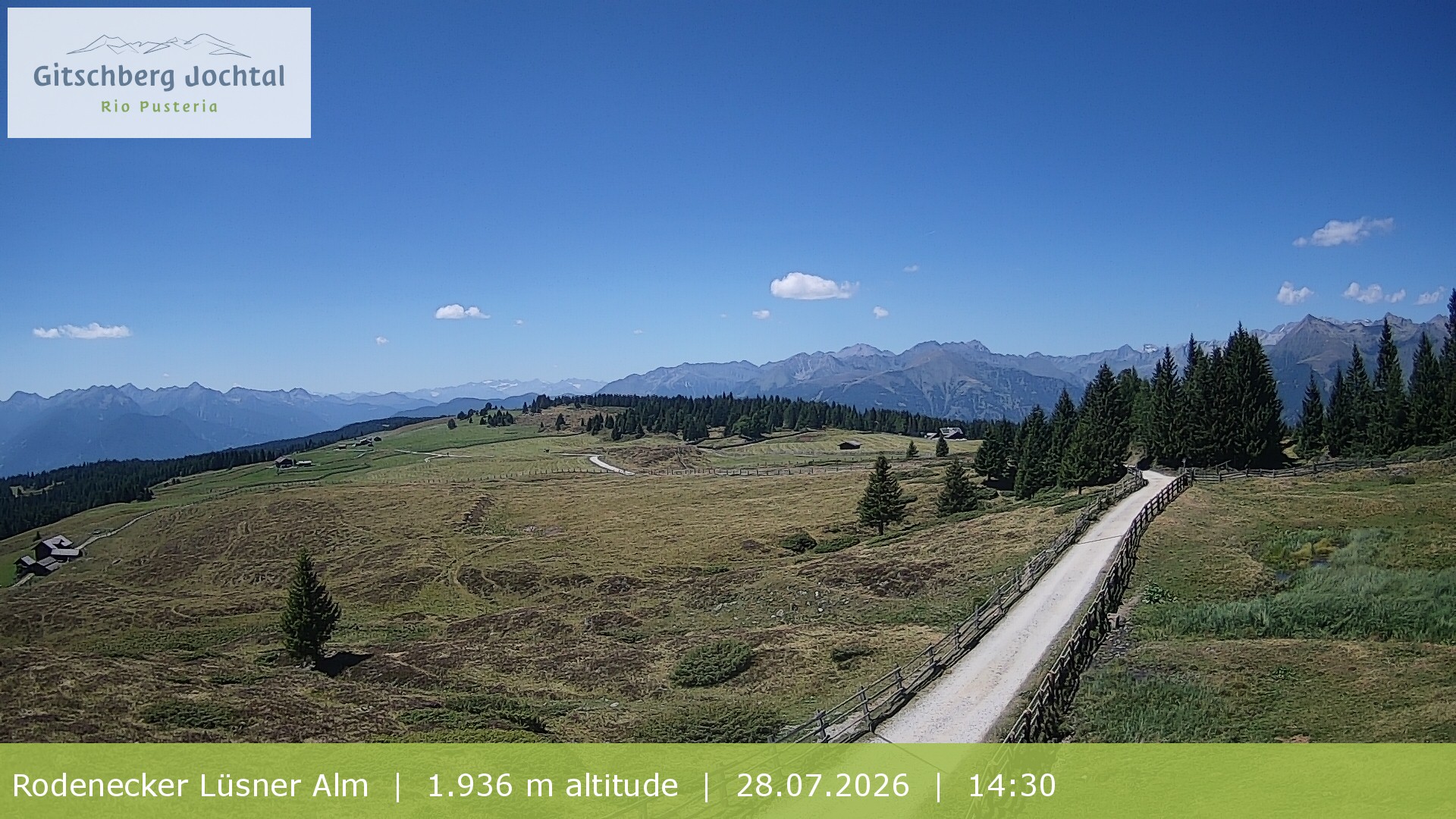 Archiv Foto Webcam Panoramablick Rodenecker Lüsner Alm