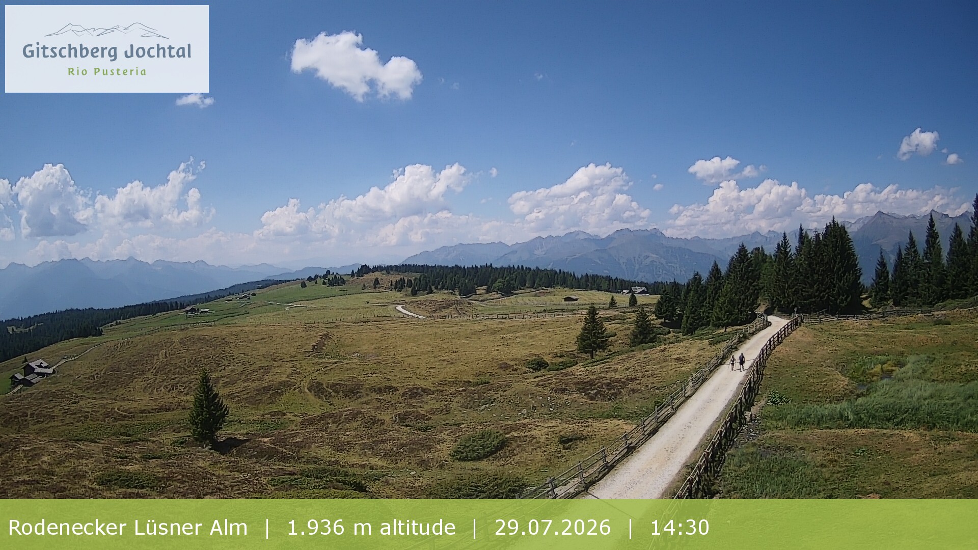 Archiv Foto Webcam Panoramablick Rodenecker Lüsner Alm