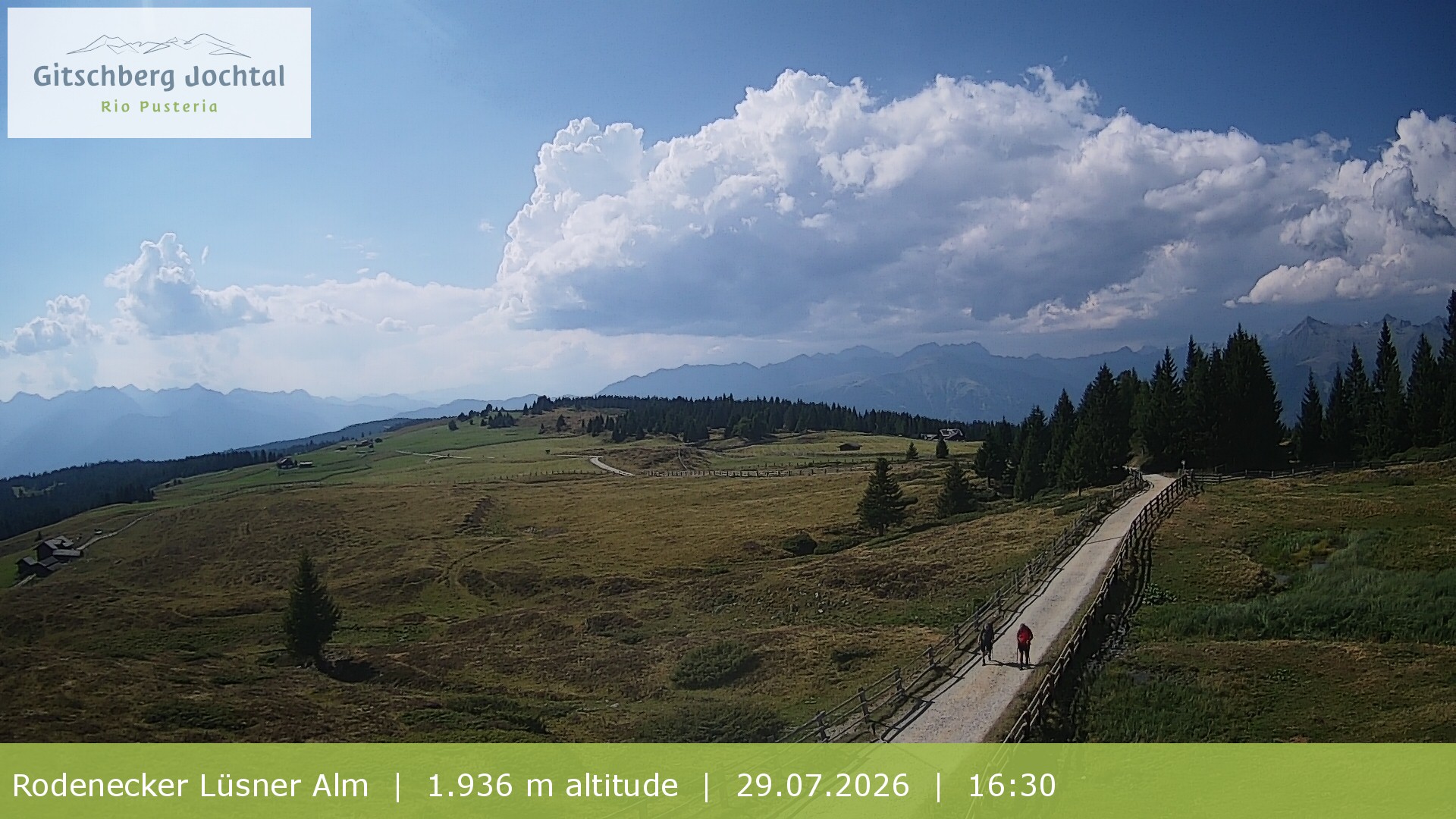 Archiv Foto Webcam Panoramablick Rodenecker Lüsner Alm