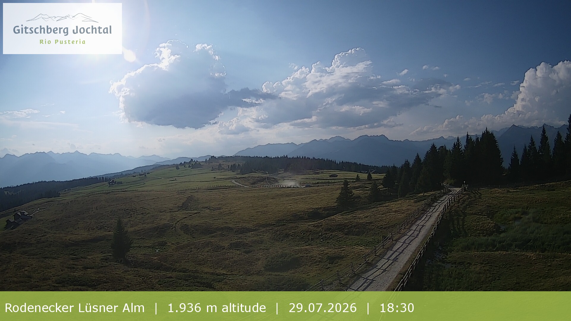 Archiv Foto Webcam Panoramablick Rodenecker Lüsner Alm