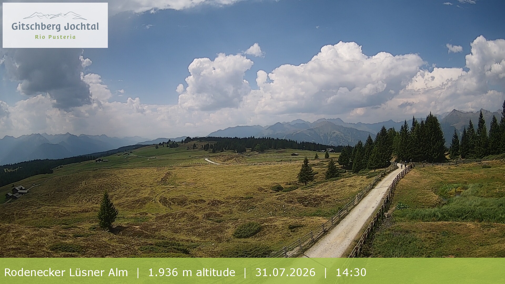 Archiv Foto Webcam Panoramablick Rodenecker Lüsner Alm