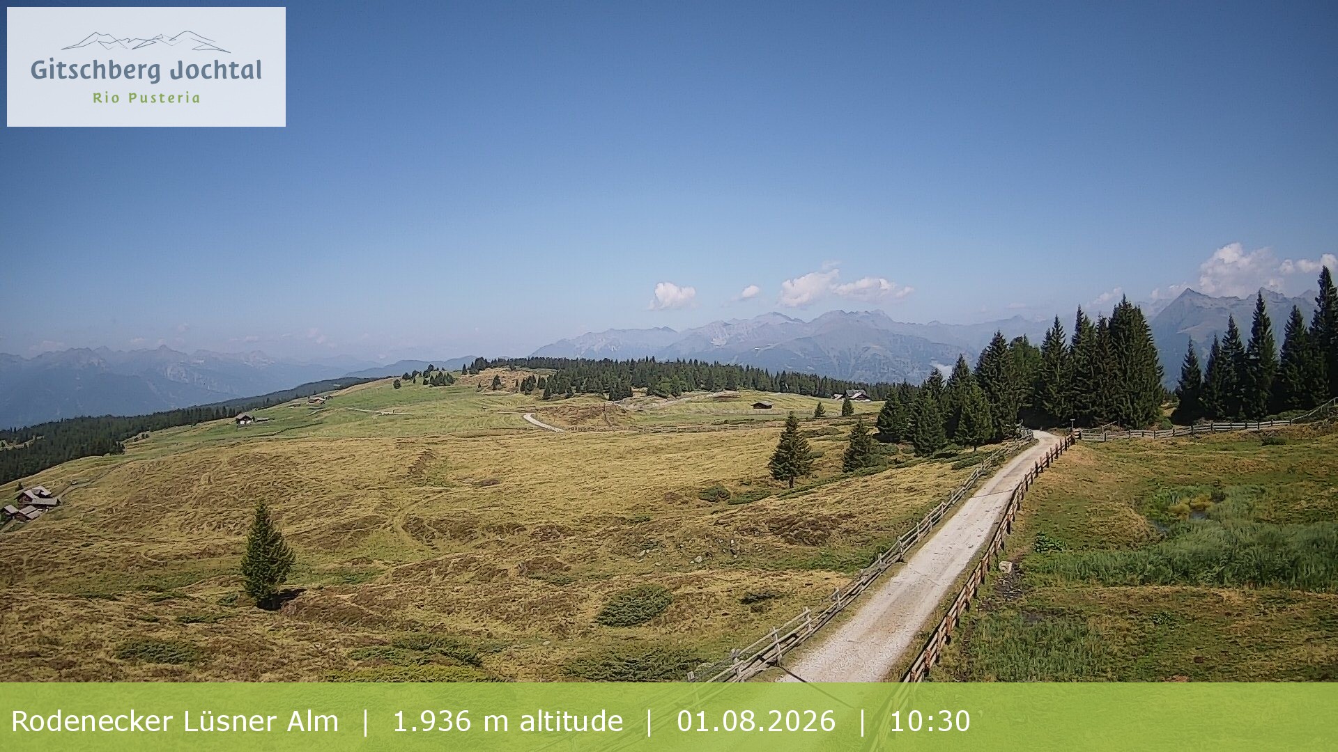 Archiv Foto Webcam Panoramablick Rodenecker Lüsner Alm