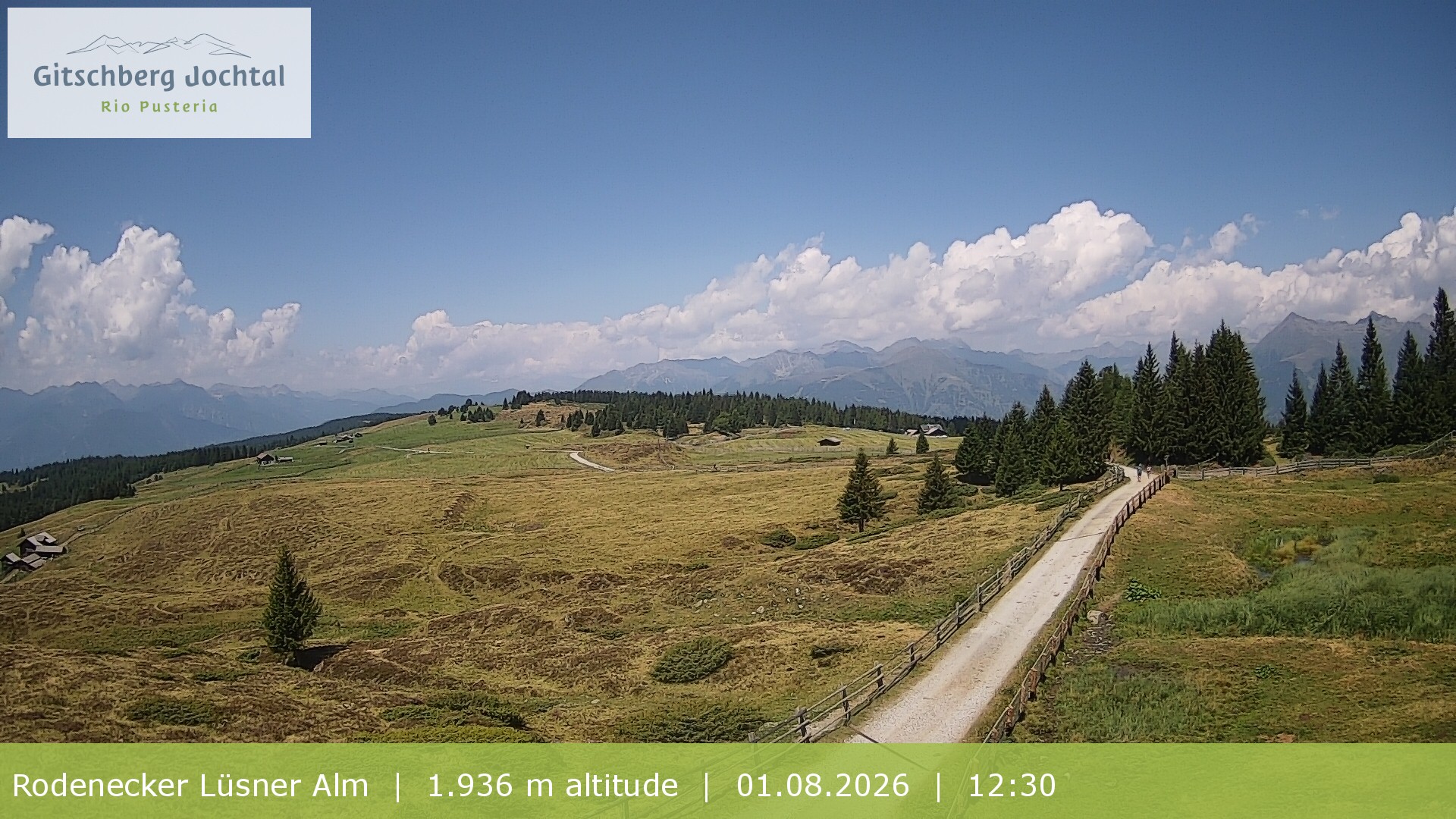 Archiv Foto Webcam Panoramablick Rodenecker Lüsner Alm