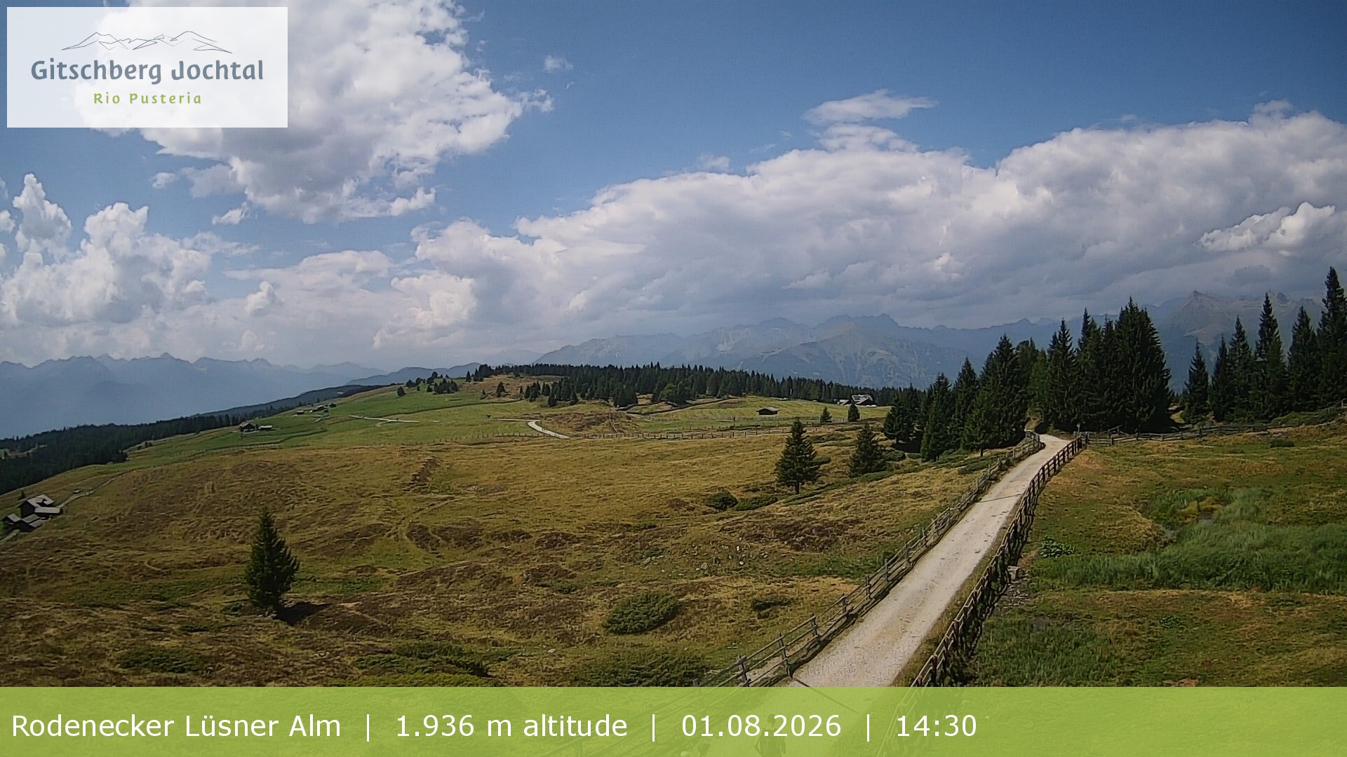 Archiv Foto Webcam Panoramablick Rodenecker Lüsner Alm