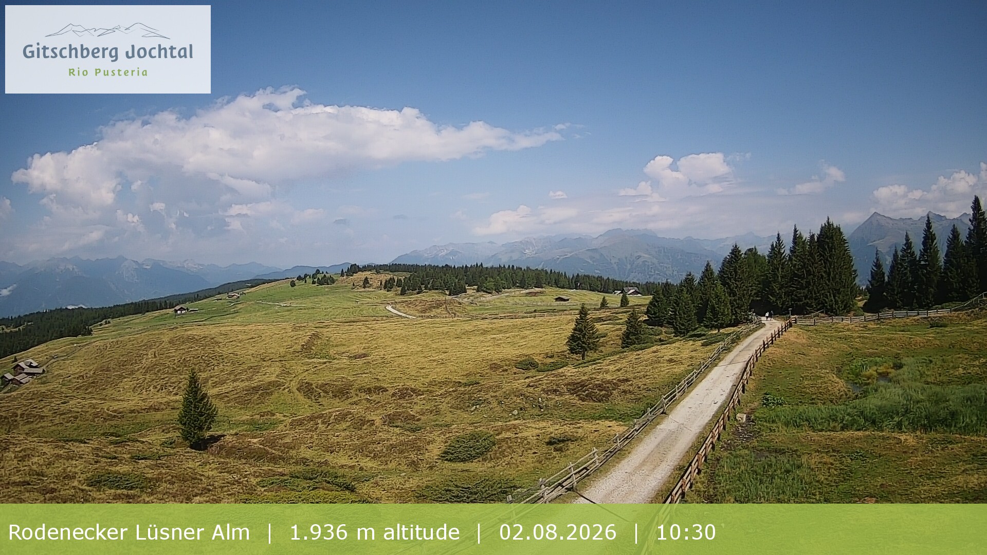 Archiv Foto Webcam Panoramablick Rodenecker Lüsner Alm
