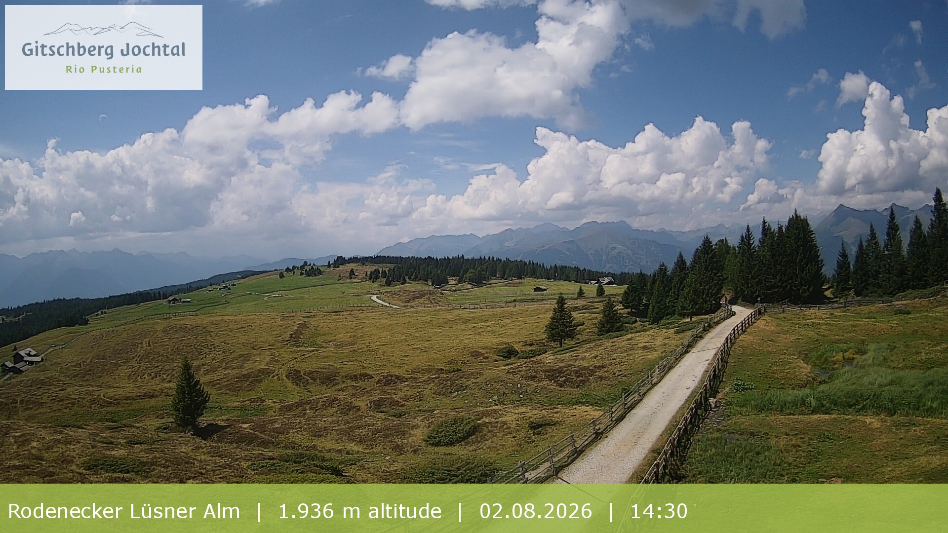 Archiv Foto Webcam Panoramablick Rodenecker Lüsner Alm