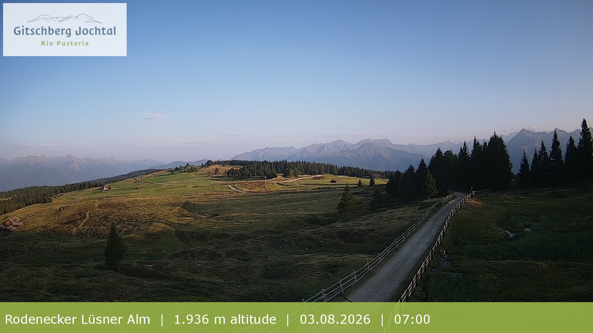 Archived image Webcam View around Rodenecker Lüsner Alm