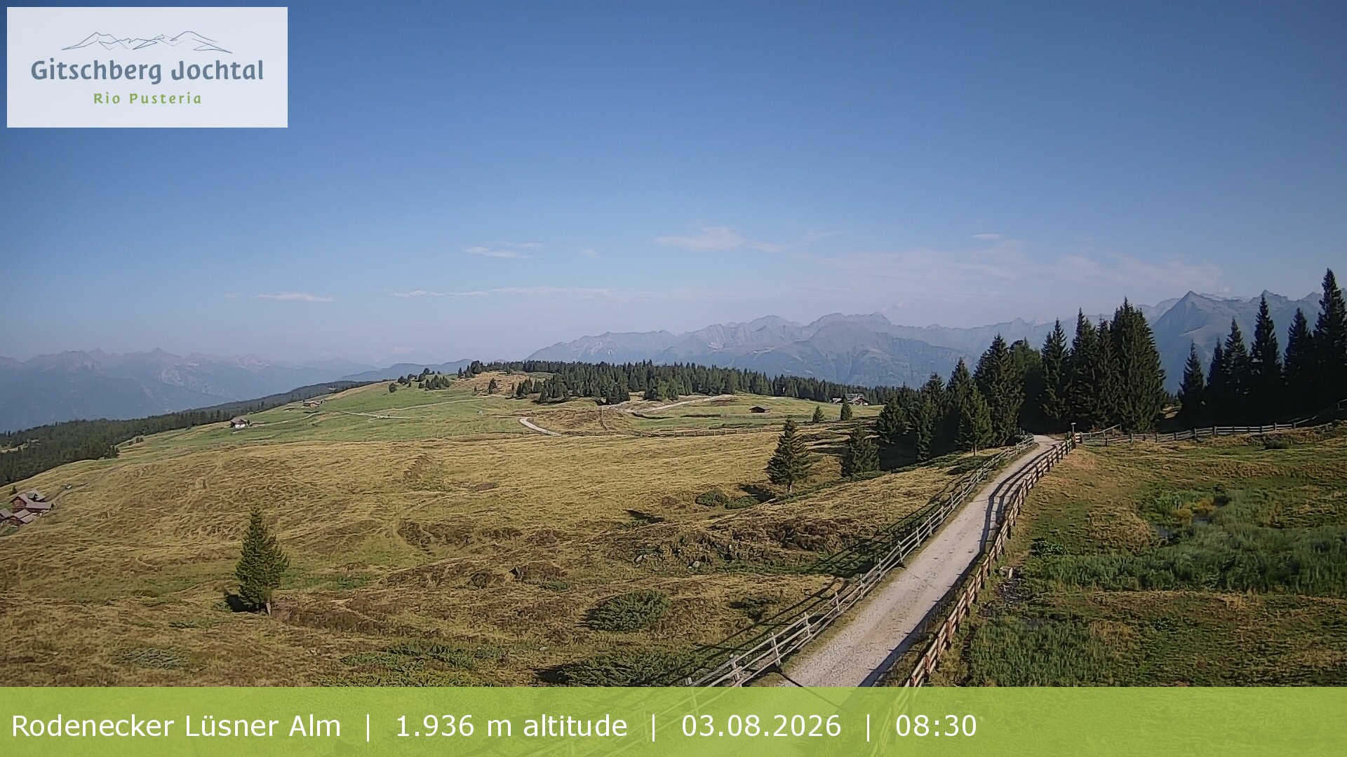 Archived image Webcam View around Rodenecker Lüsner Alm