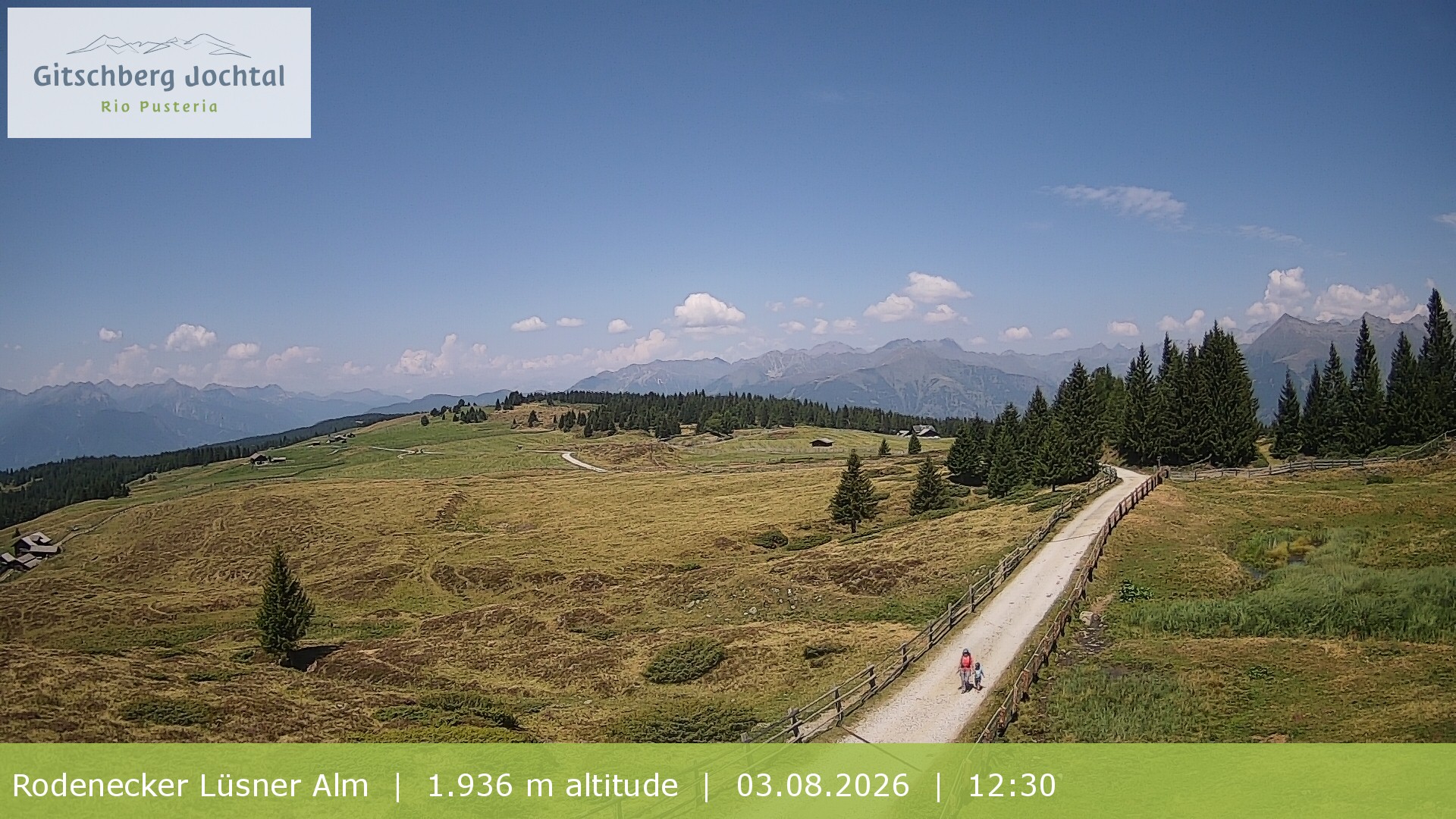 Archived image Webcam View around Rodenecker Lüsner Alm