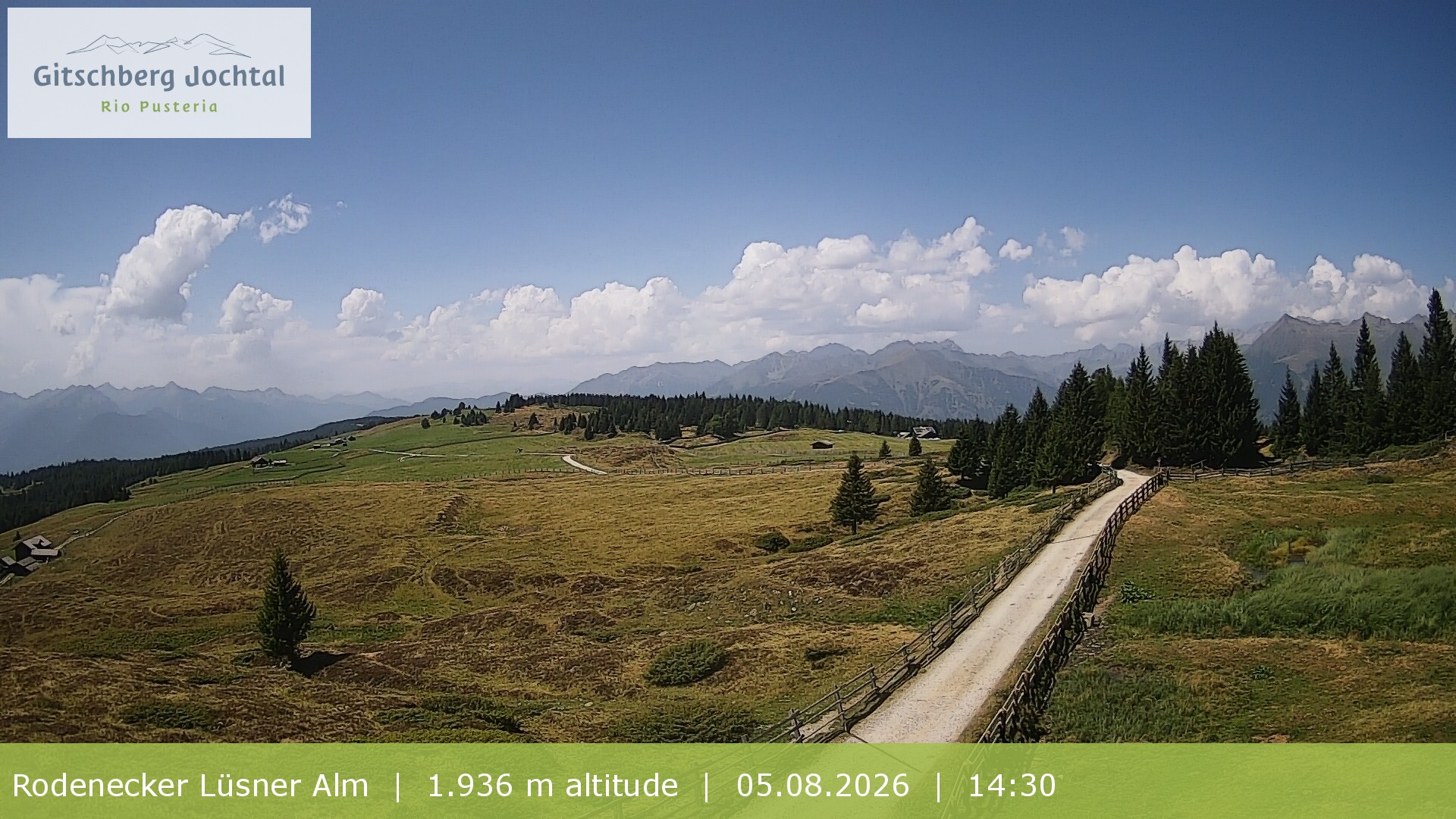 Archiv Foto Webcam Panoramablick Rodenecker Lüsner Alm