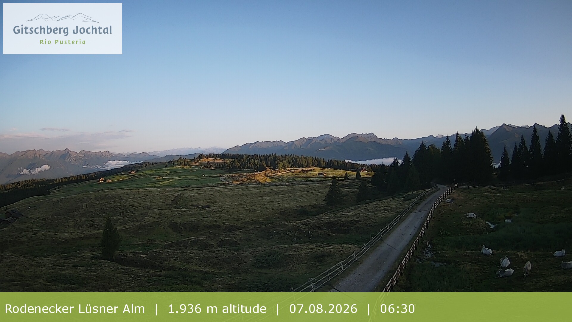 Archived image Webcam View around Rodenecker Lüsner Alm