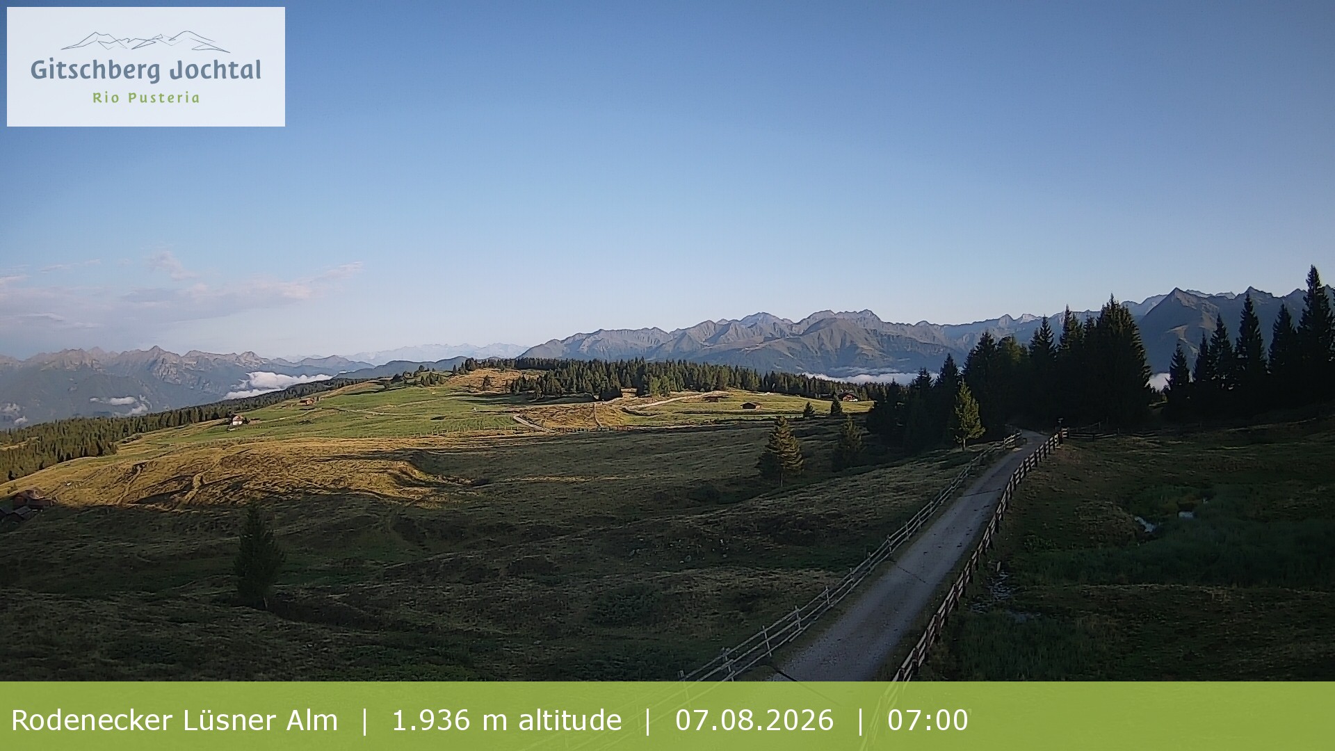 Archived image Webcam View around Rodenecker Lüsner Alm